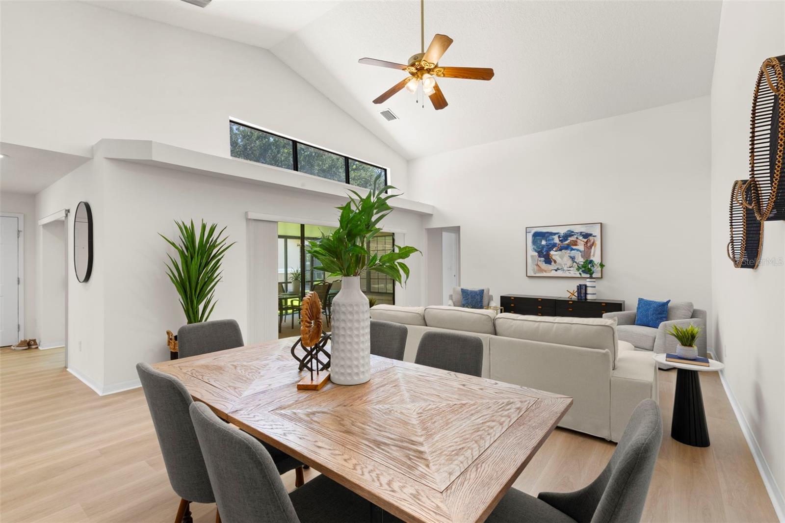 Spacious Living room with dining room area flows like a dream.