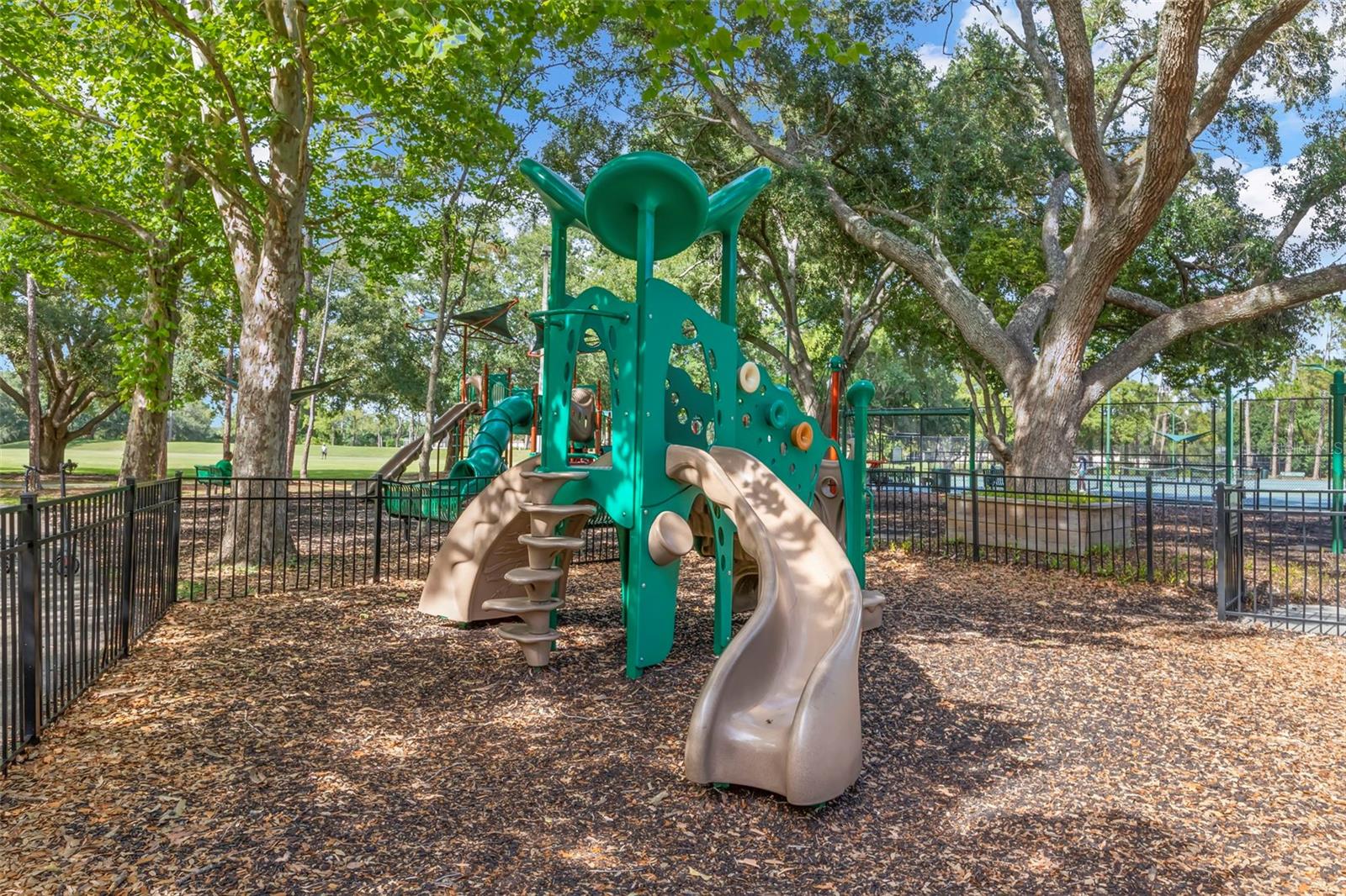 Lovely playground, when living Oakcrest, go right and then left to discover the amenities.