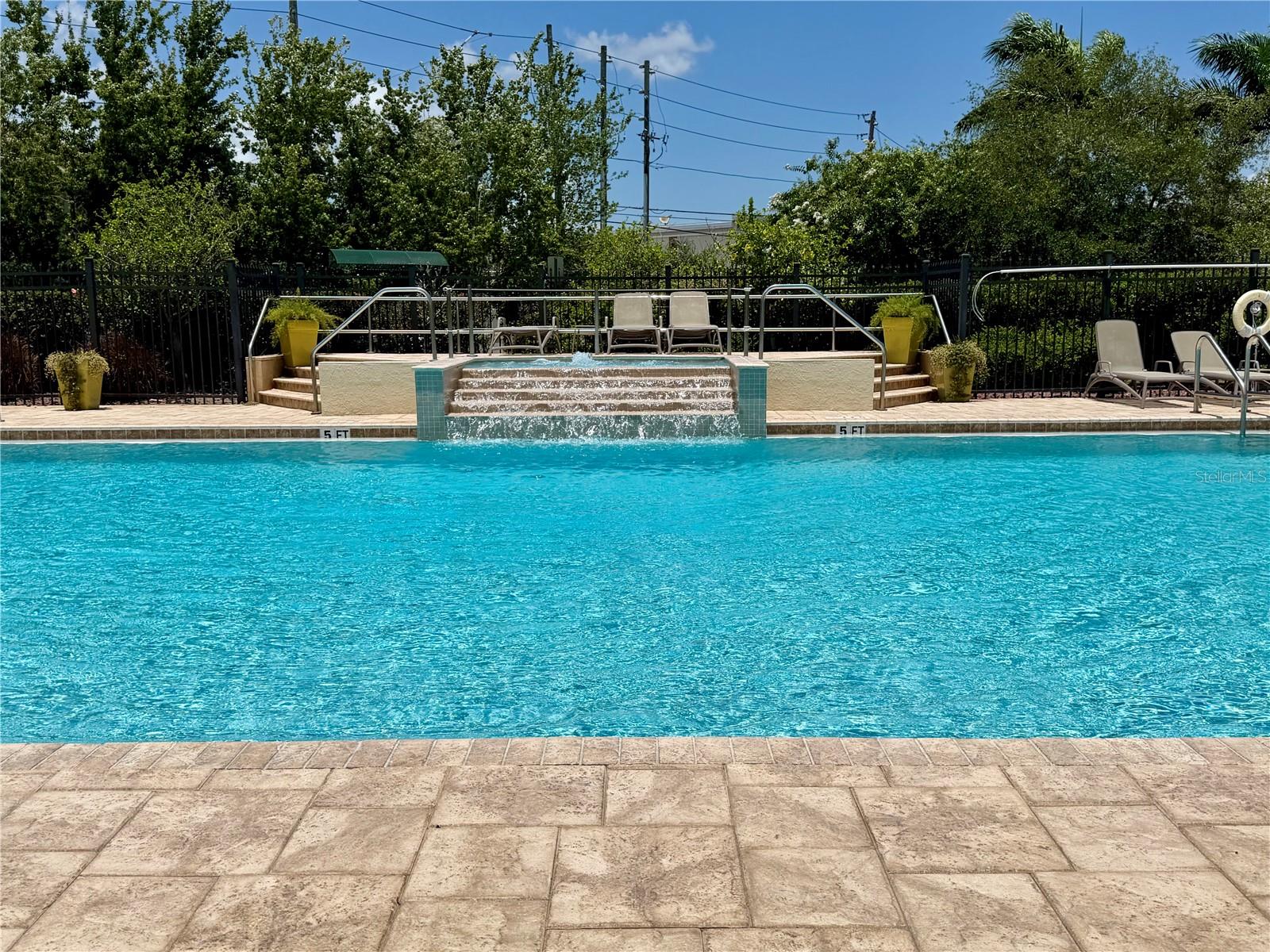 Pool waterfall