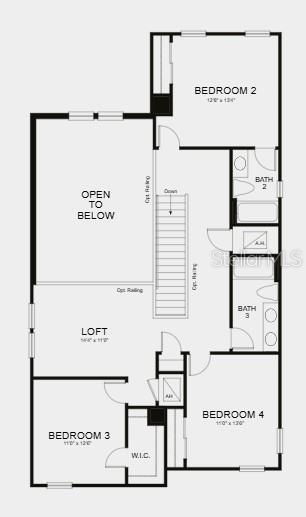 Second Floor Plan - Additional Highlights Include: 8' interior doors, cushion close doors & drawers kitchen cabinet package and clear glass entry door