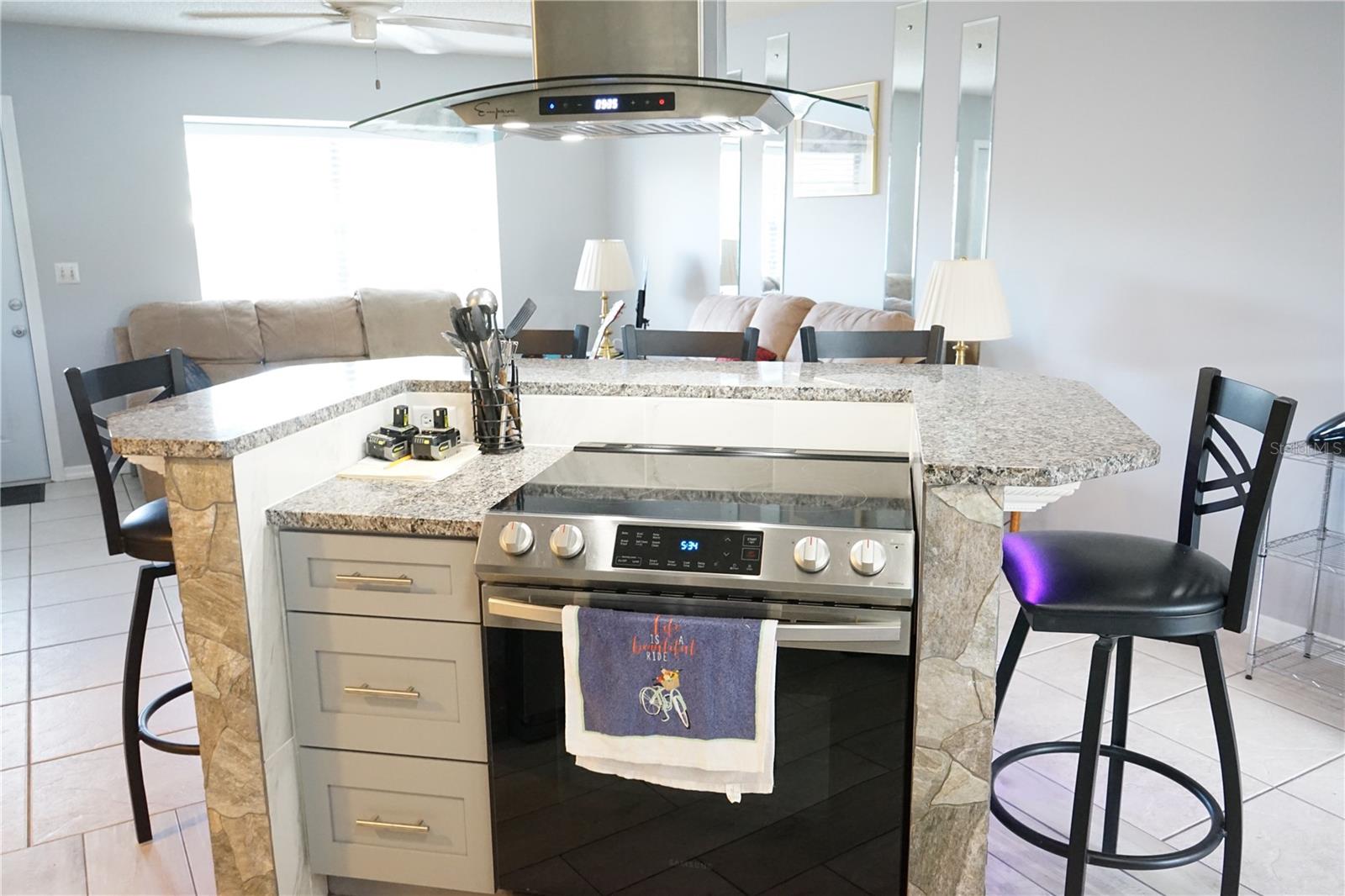 island with stove