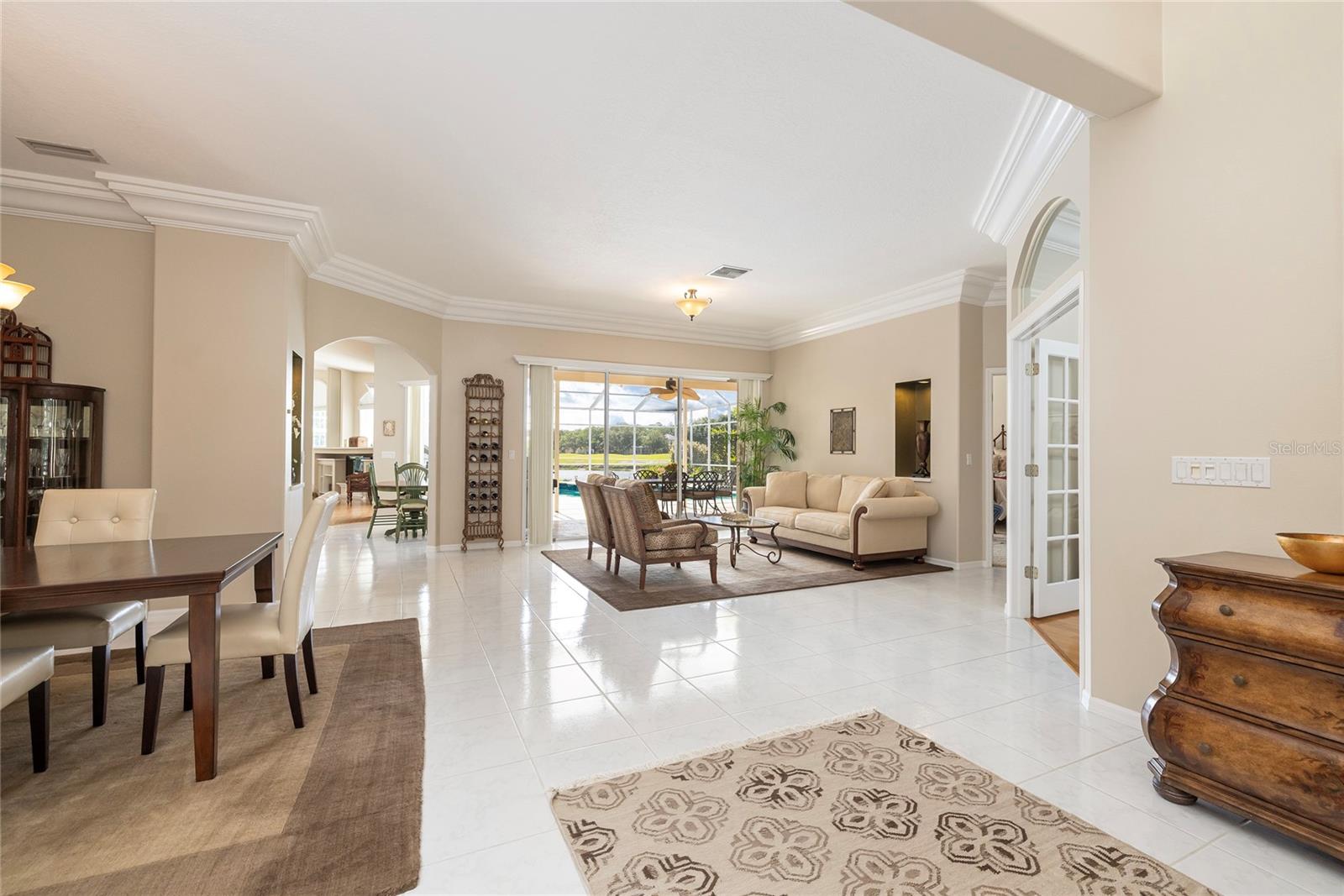 Look straight thru to the pond view as you enter the home