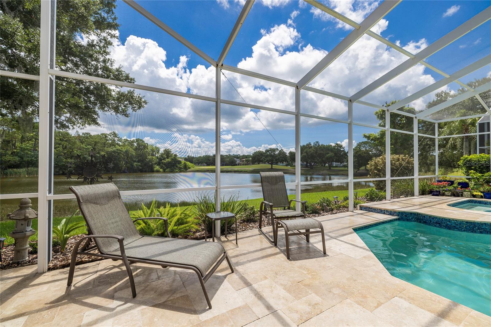 Pond, conservation and golf course views