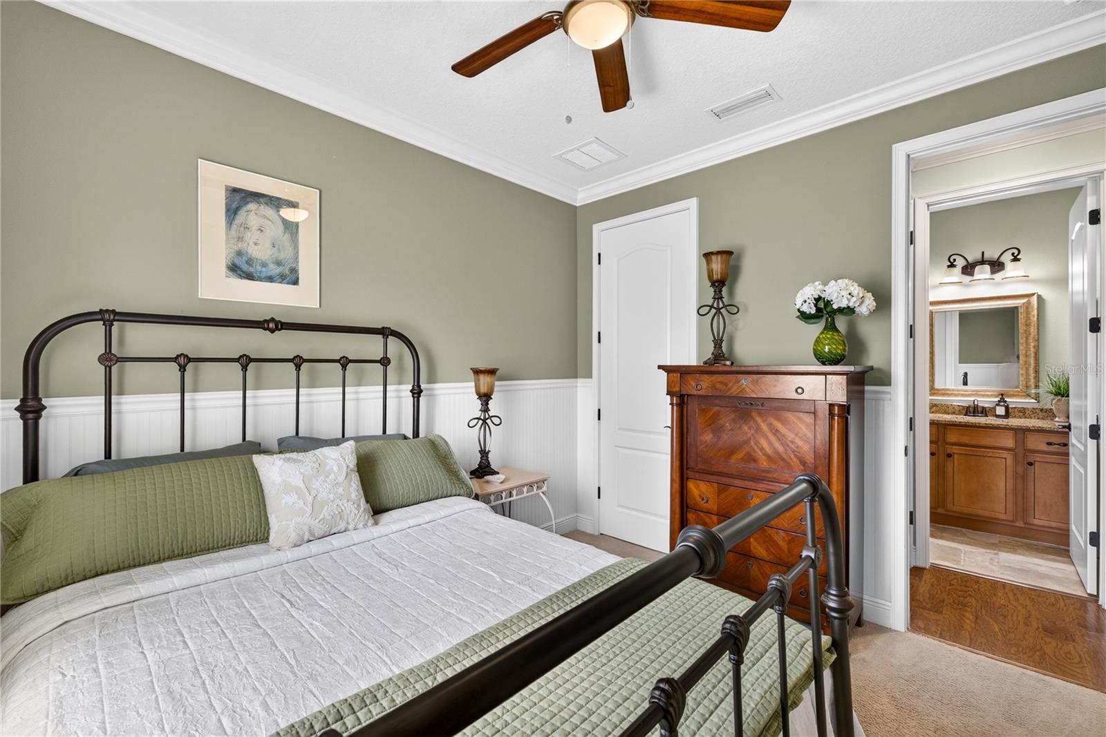 1st floor bedroom with adjacent bath