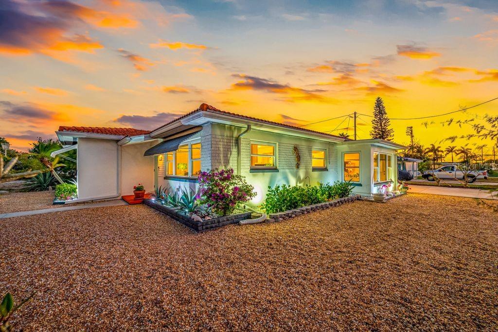 Front and Side View of the Home - Stunning Sunsets!