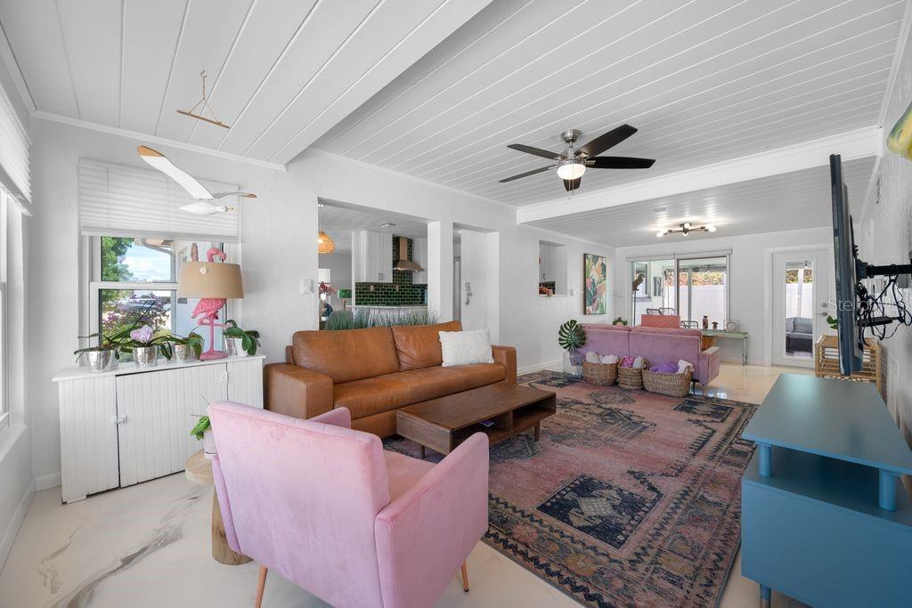 View from the Garage Entrance Door into the Family Room - Tons of Natural Light