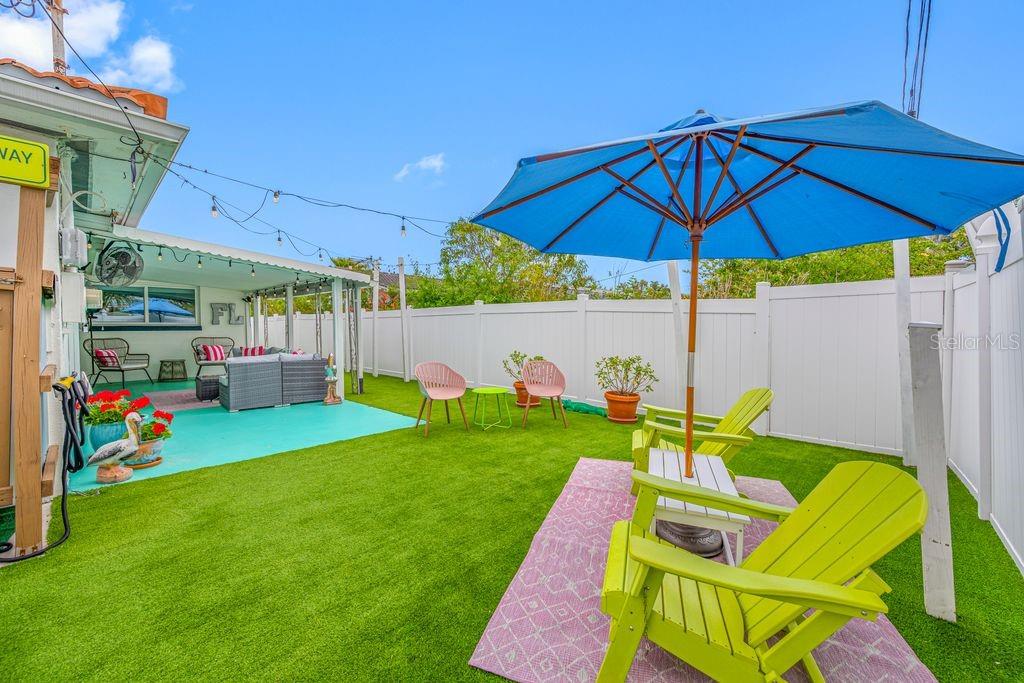 Low Maintenance Backyard - Gives you more time to enjoy fishing at the end of the Street!