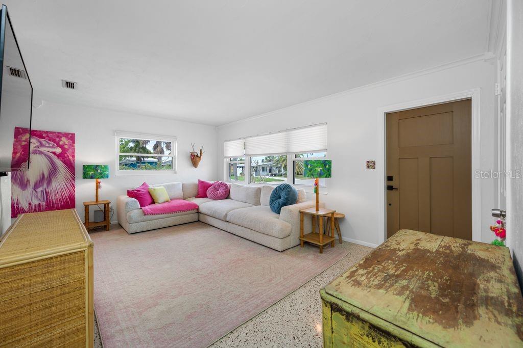 View of Living Room from the Hallway - An abundance of Natural Light