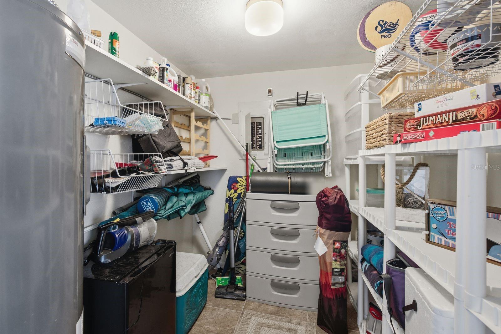 main level utility and storage closet