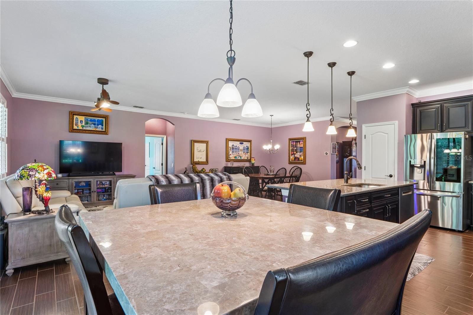 Eat-In Kitchen and Bar Area for Multiple Seating Options