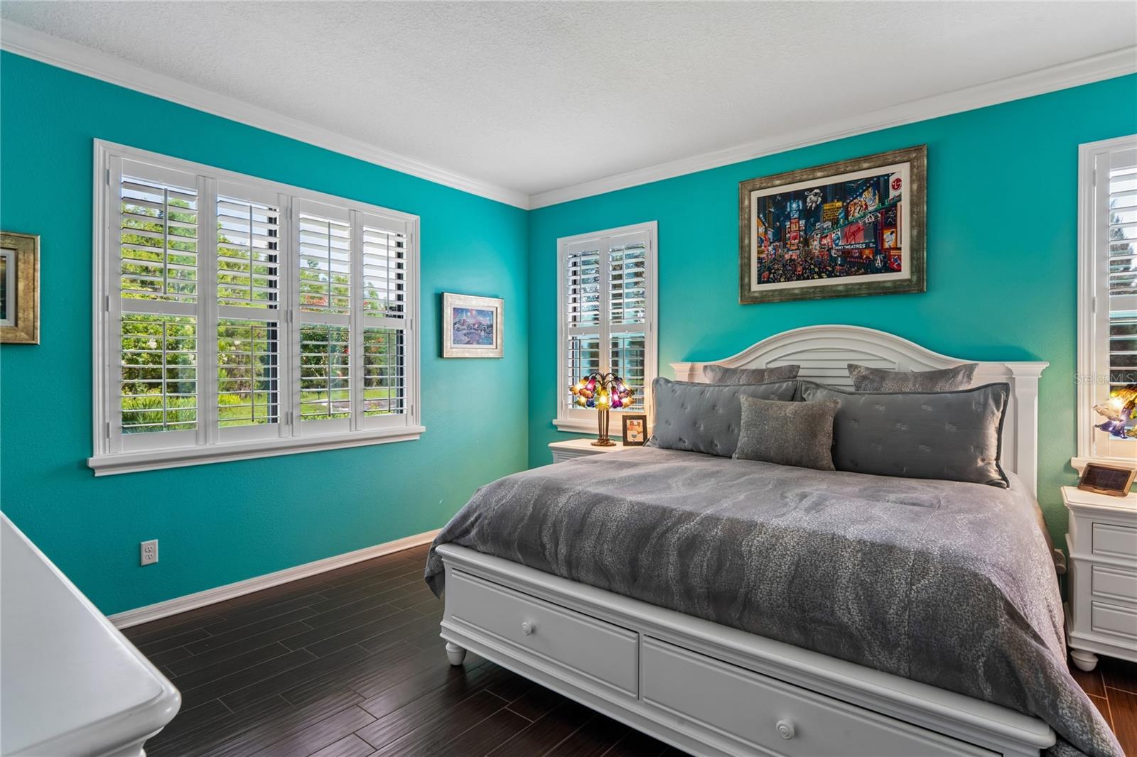 Fantastic Backyard View from the Large Window in the Primary Bedroom