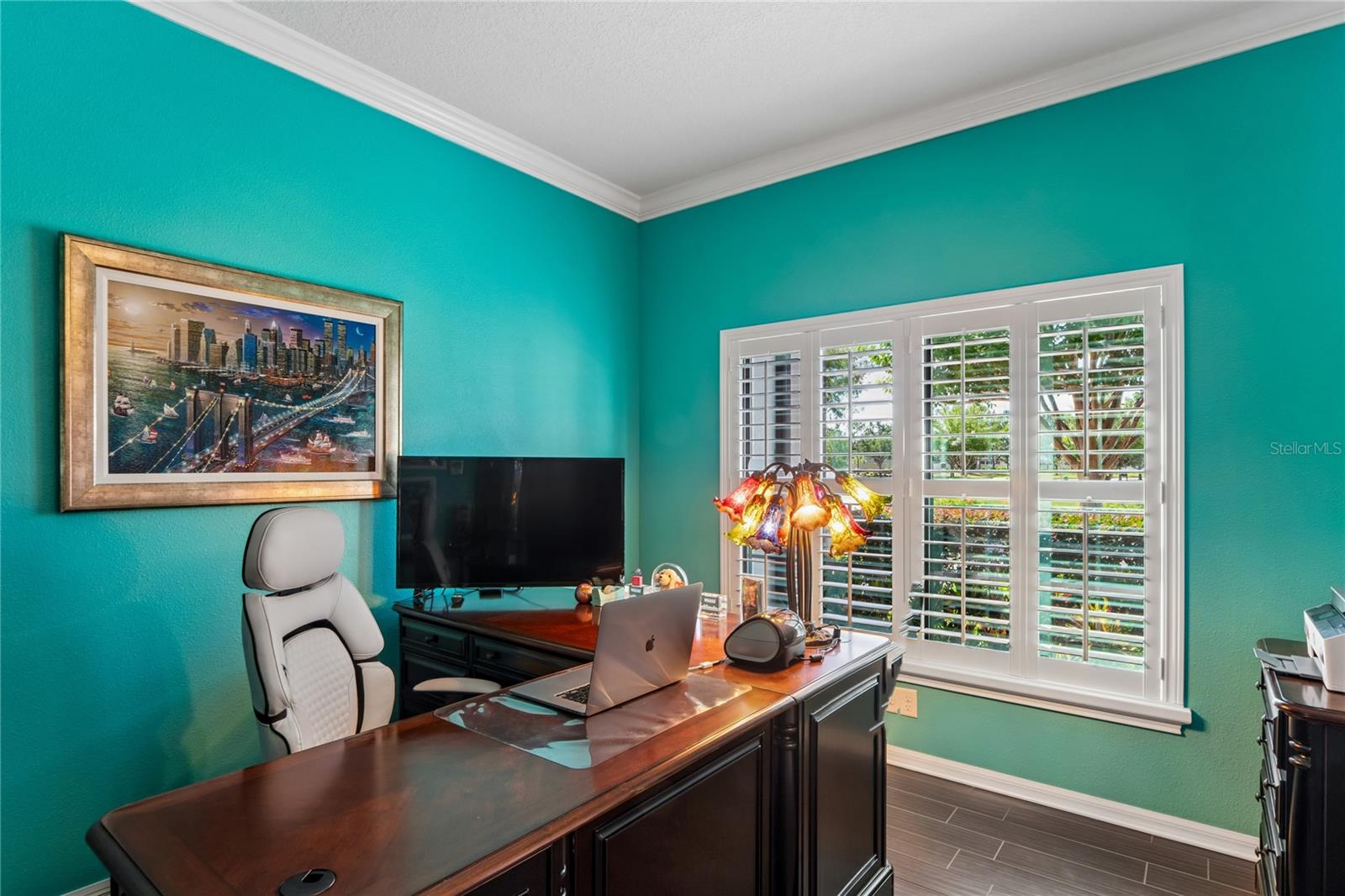 Plantation Shutters throughout the home are a stylish way to control the light and privacy in the home