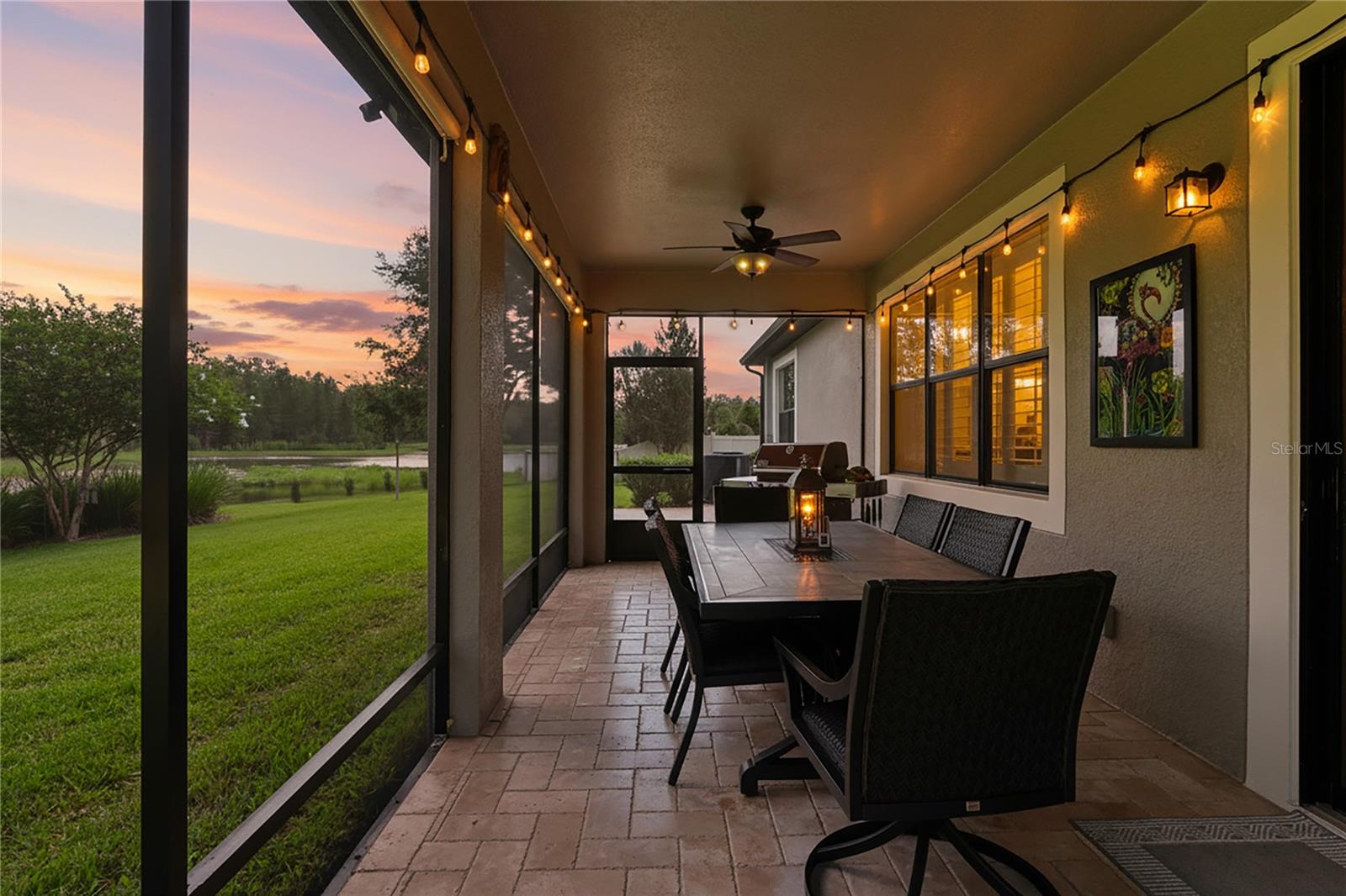 Breathtaking Sunsets from the Screened Lanai with Ambient Lighting