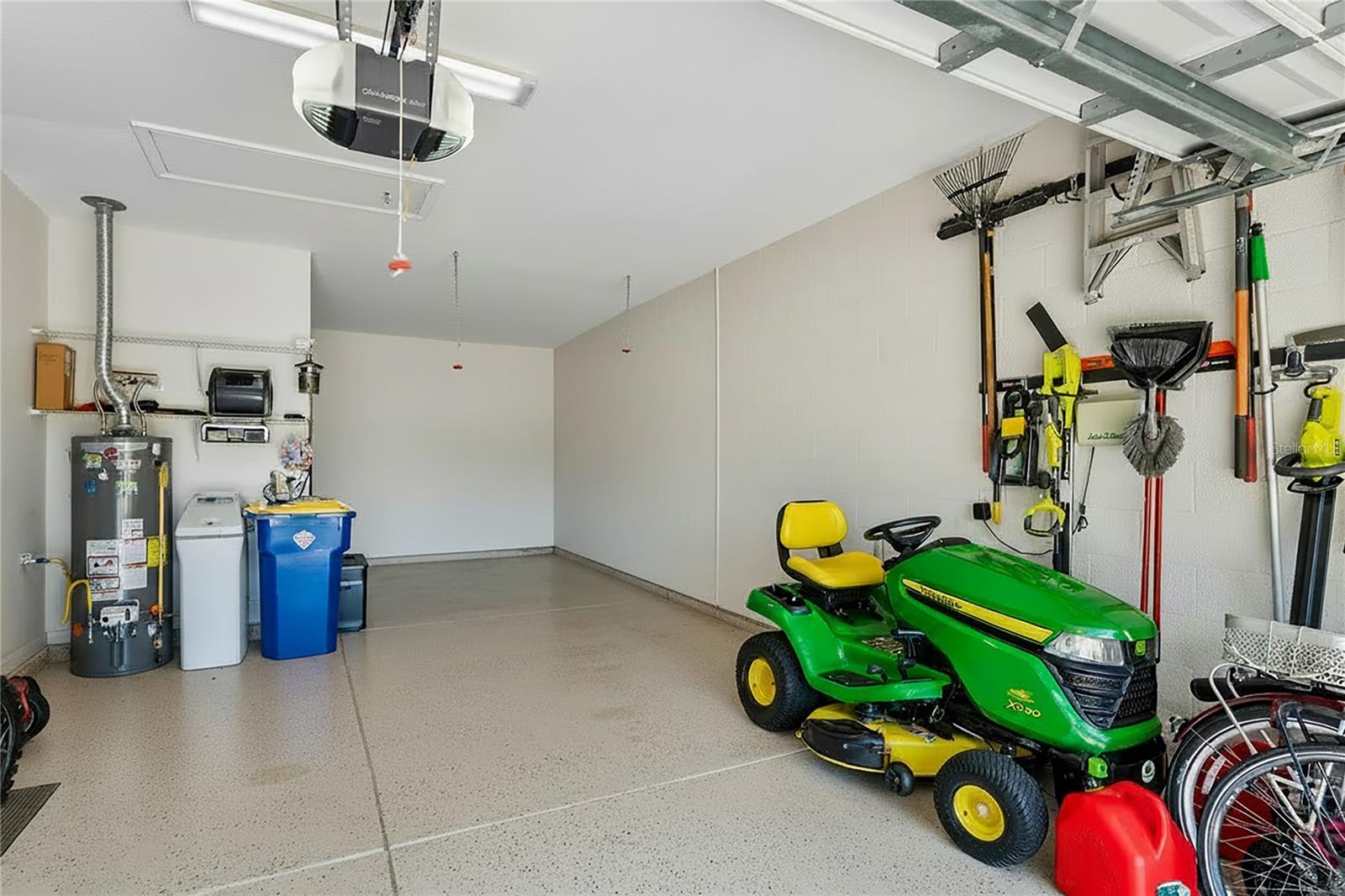 Tandem 3-car garage with Epoxy Flooring