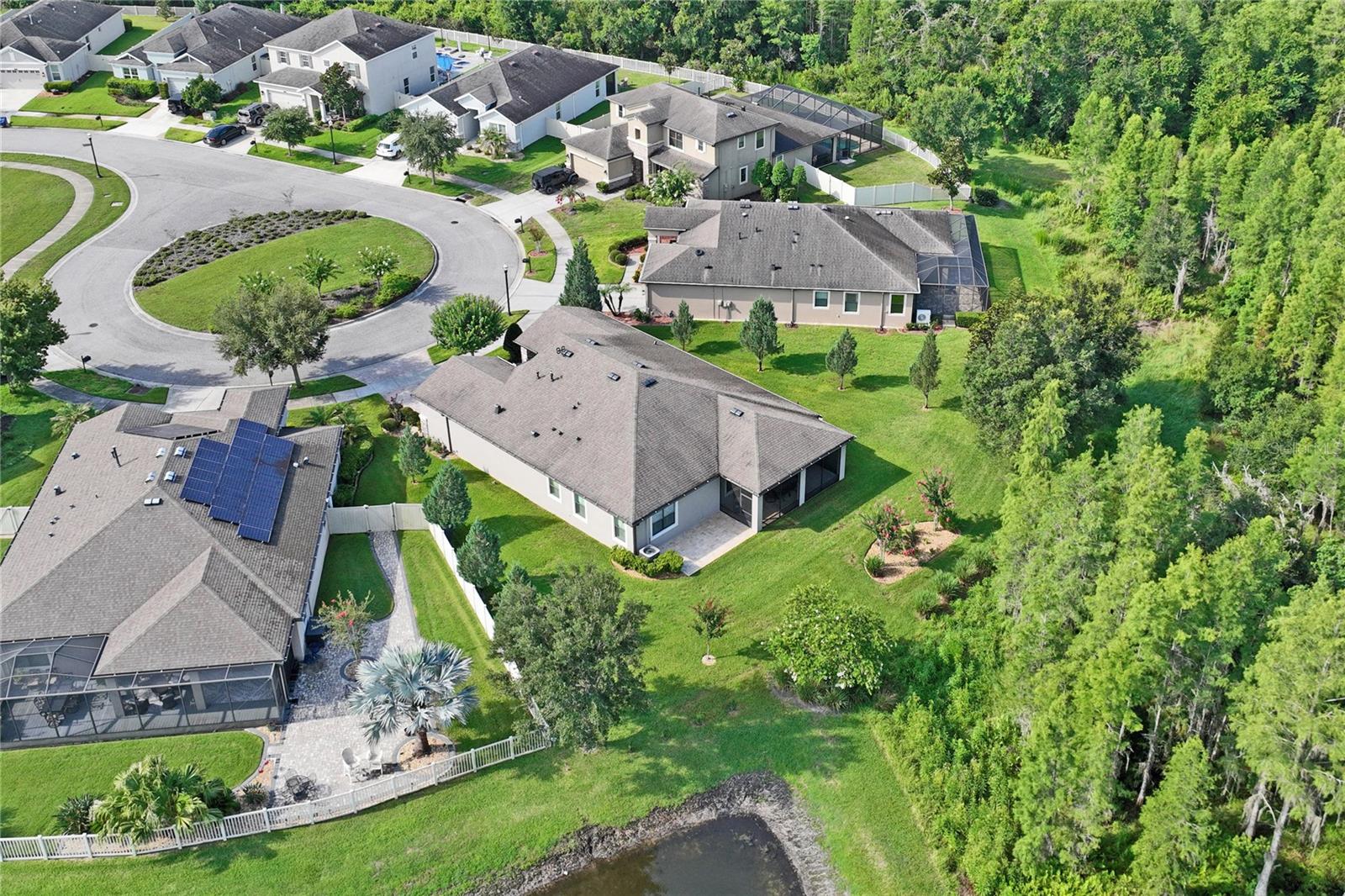 Side Aerial View of the Backyard at 21627 Pearl Crescent Ct.