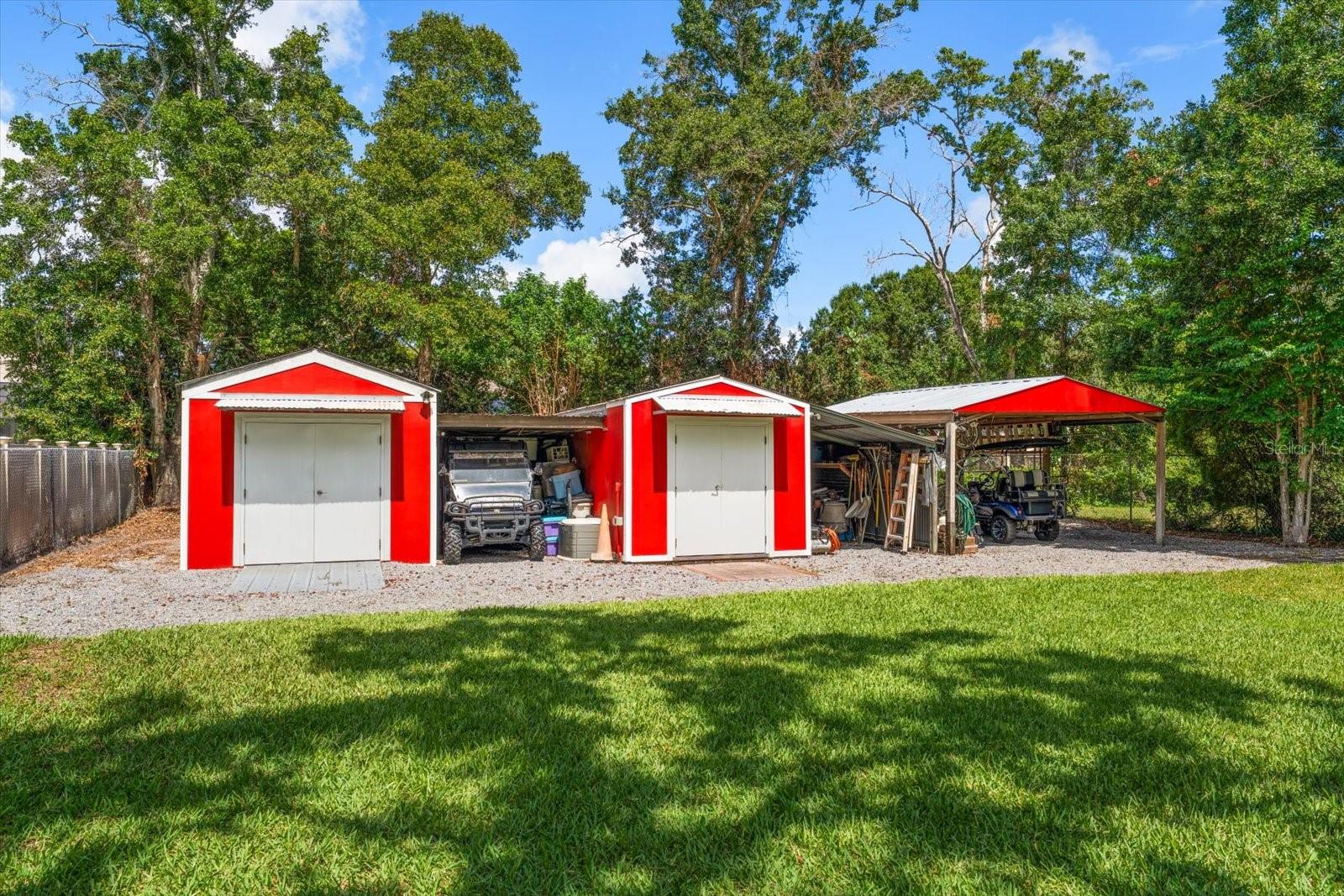 Outdoor sheds and pole barn