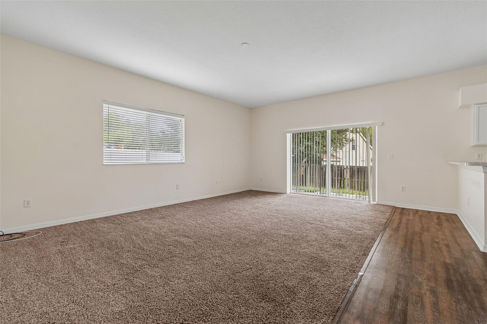 Living Room off of the kitchen