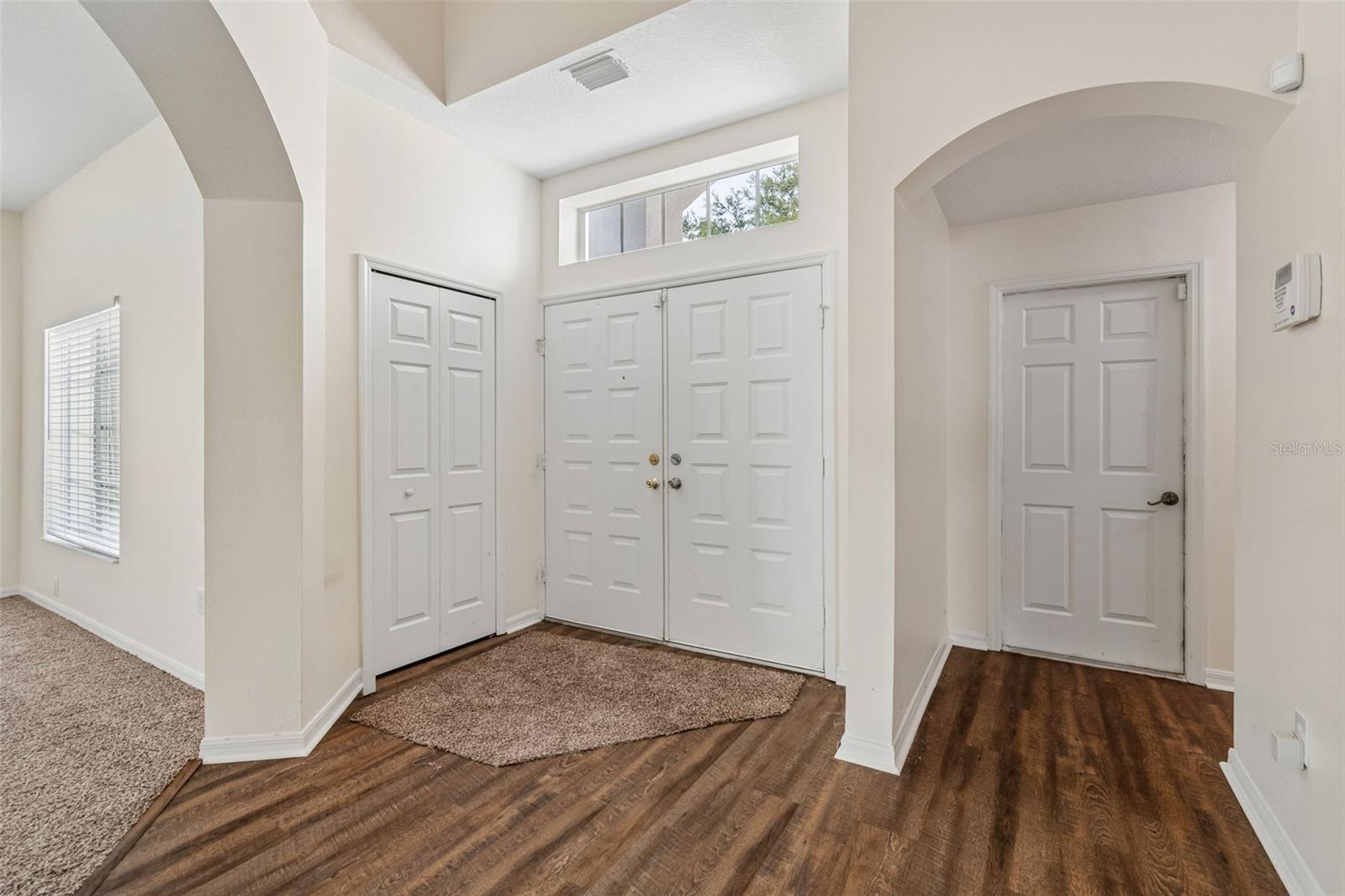 Looking back at the front door