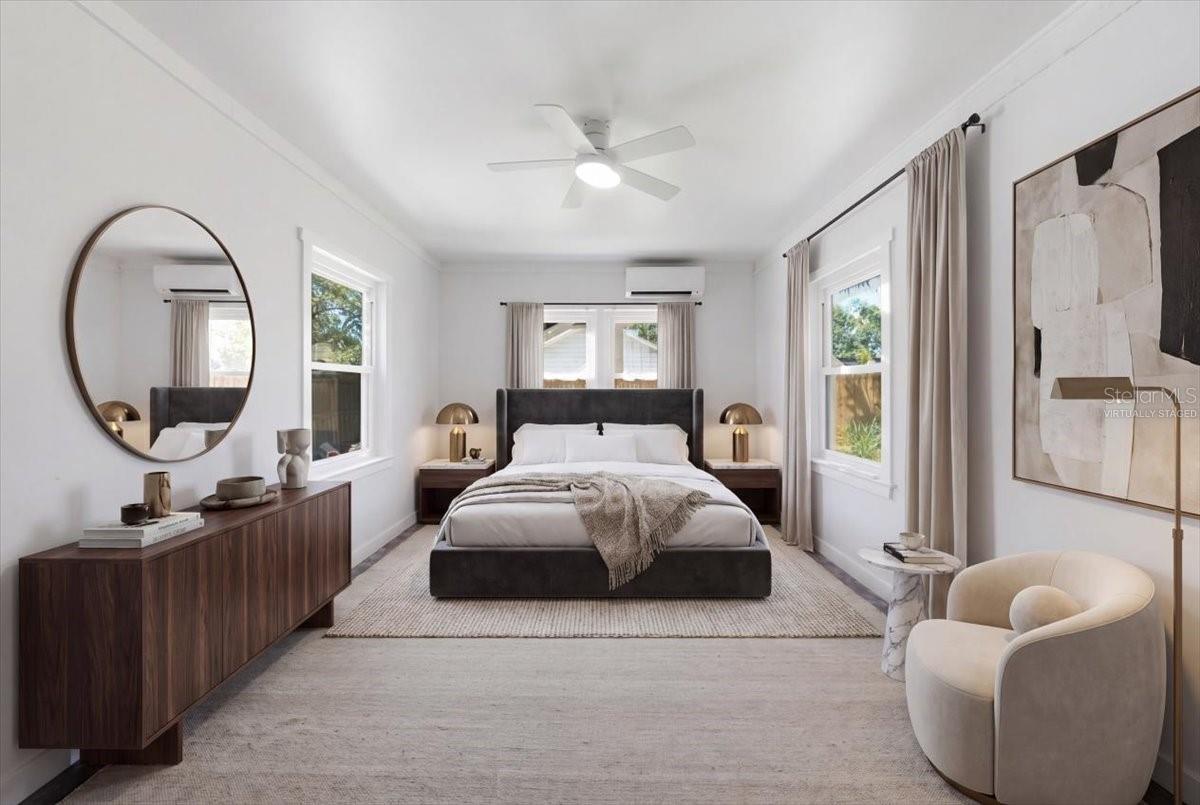 virtually staged bedroom