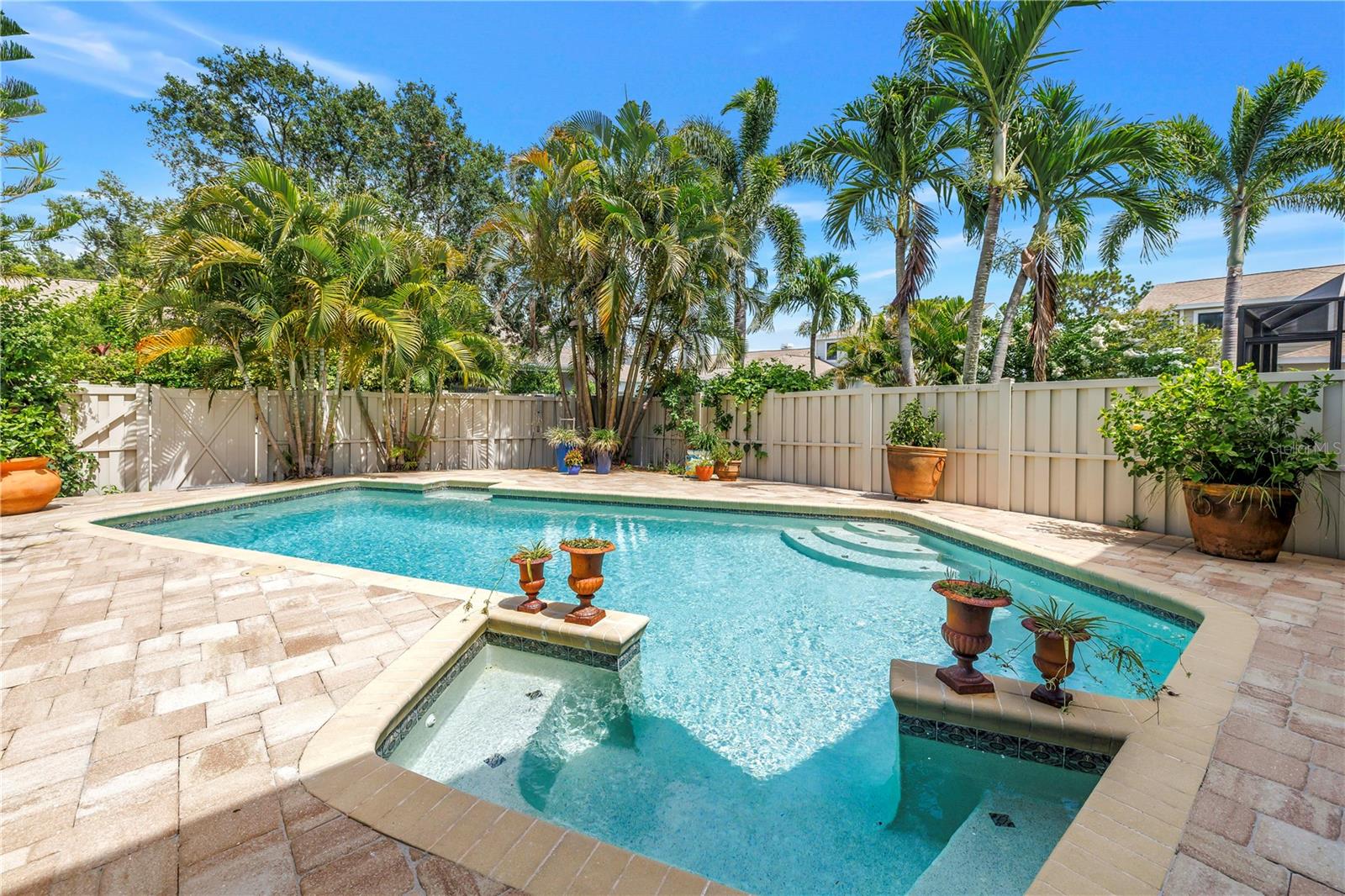 Shady afternoon Pool area is surprisingly refreshing and Safe!!