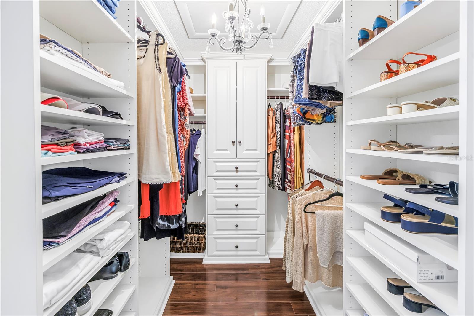 Elegant Closet Storage and Organization makes all the difference.  Lighting is a touch of extra Luxury