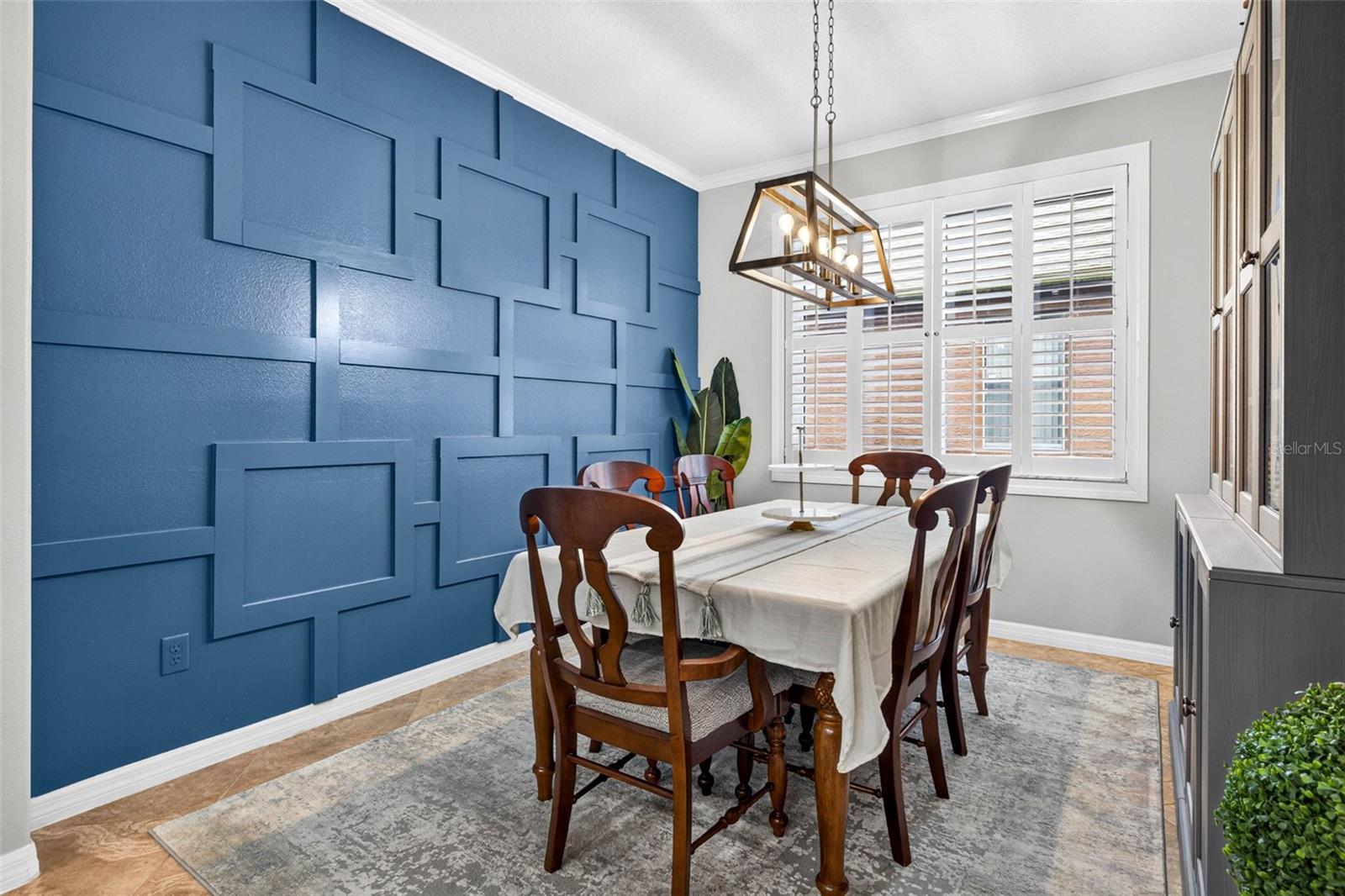 Dining Room with Custom Accent Wall