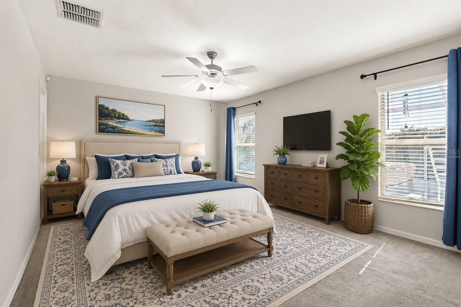 Virtually Staged - Primary Bedroom