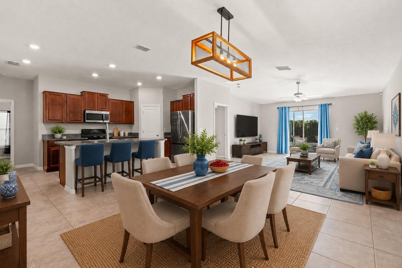 Virtually Staged - Dining Room and Living Room