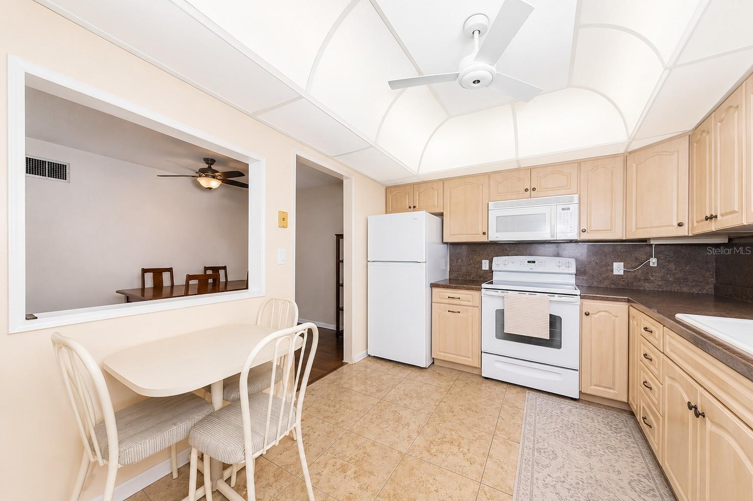 Kitchen with eating space and new appliances