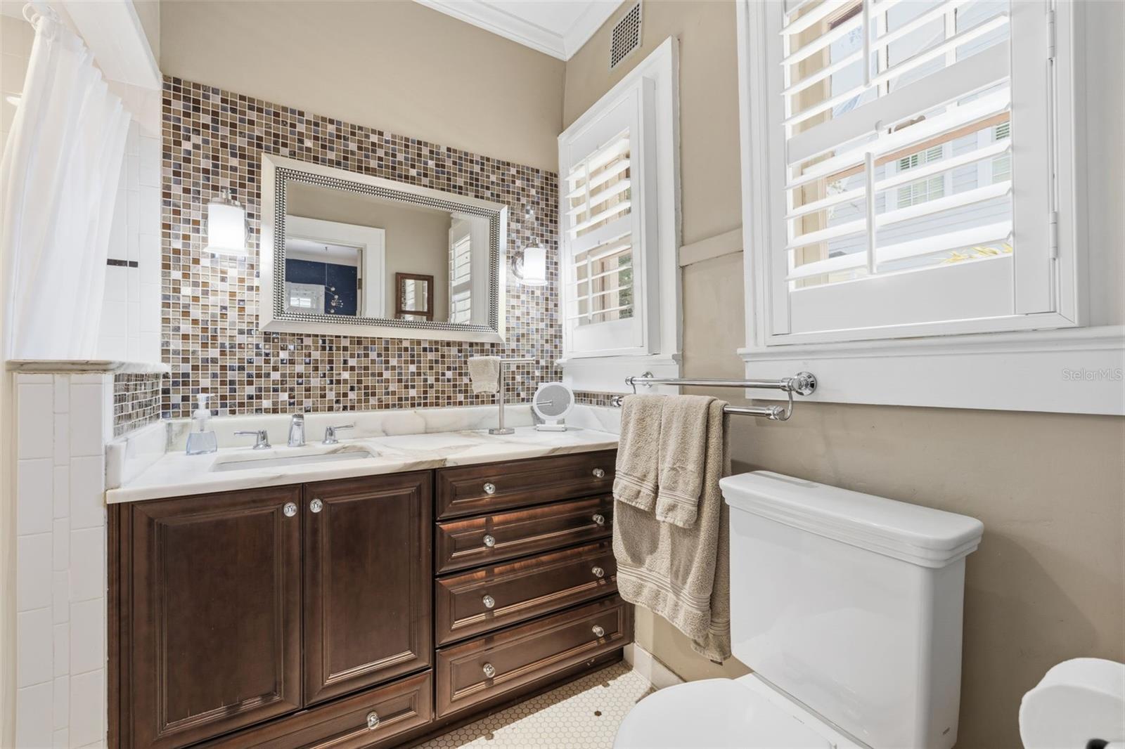 Primary Bath - Marble Counters | Shower