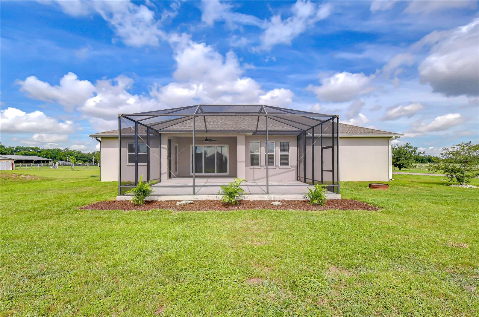 Massive fenced yard with endless opportunities for customization.