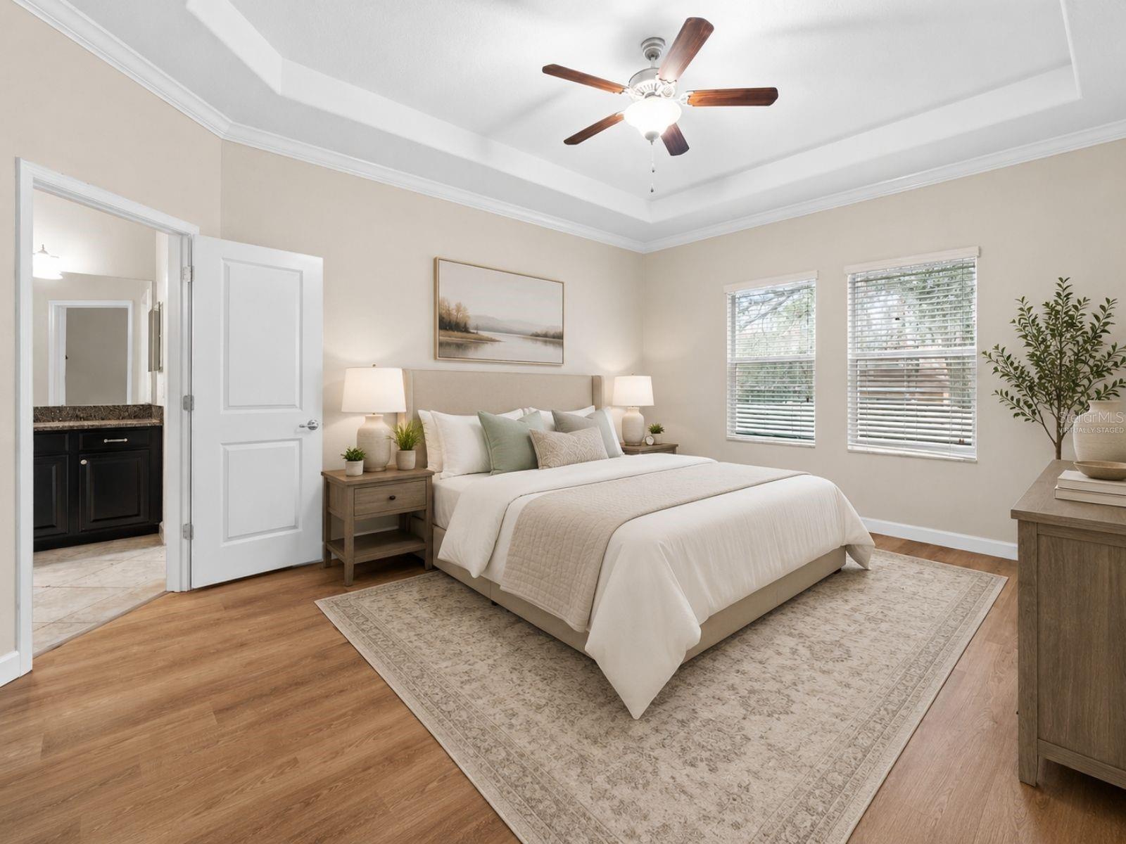 Virtually Staged: Primary Entryway To En-Suite