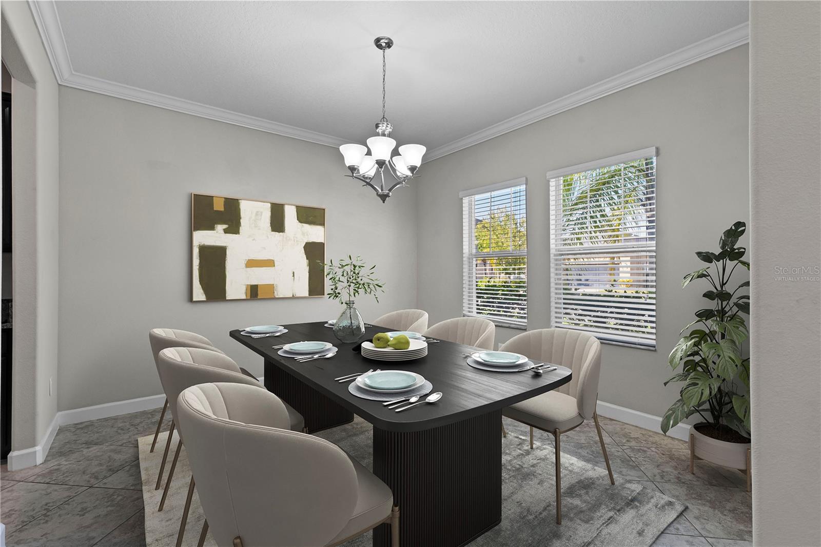 Virtually Staged: Formal Dining Room