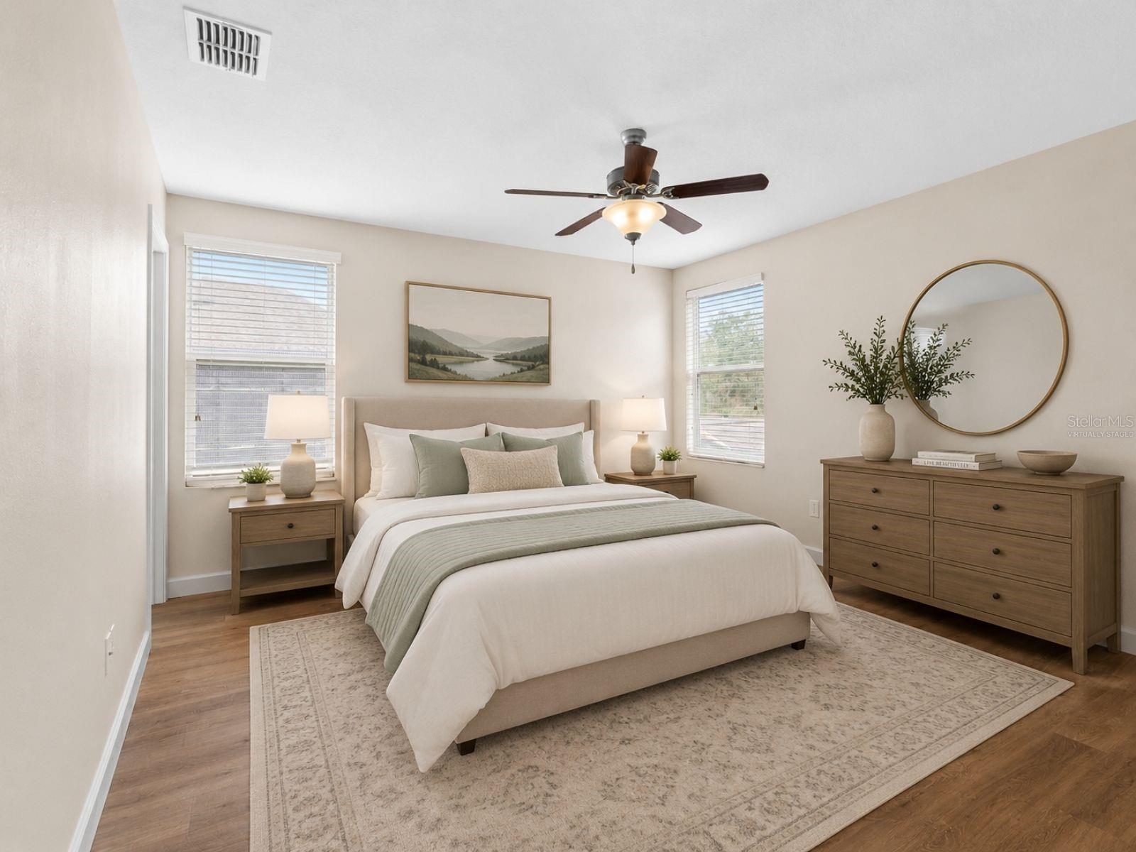 Virtually staged: Bedroom Five