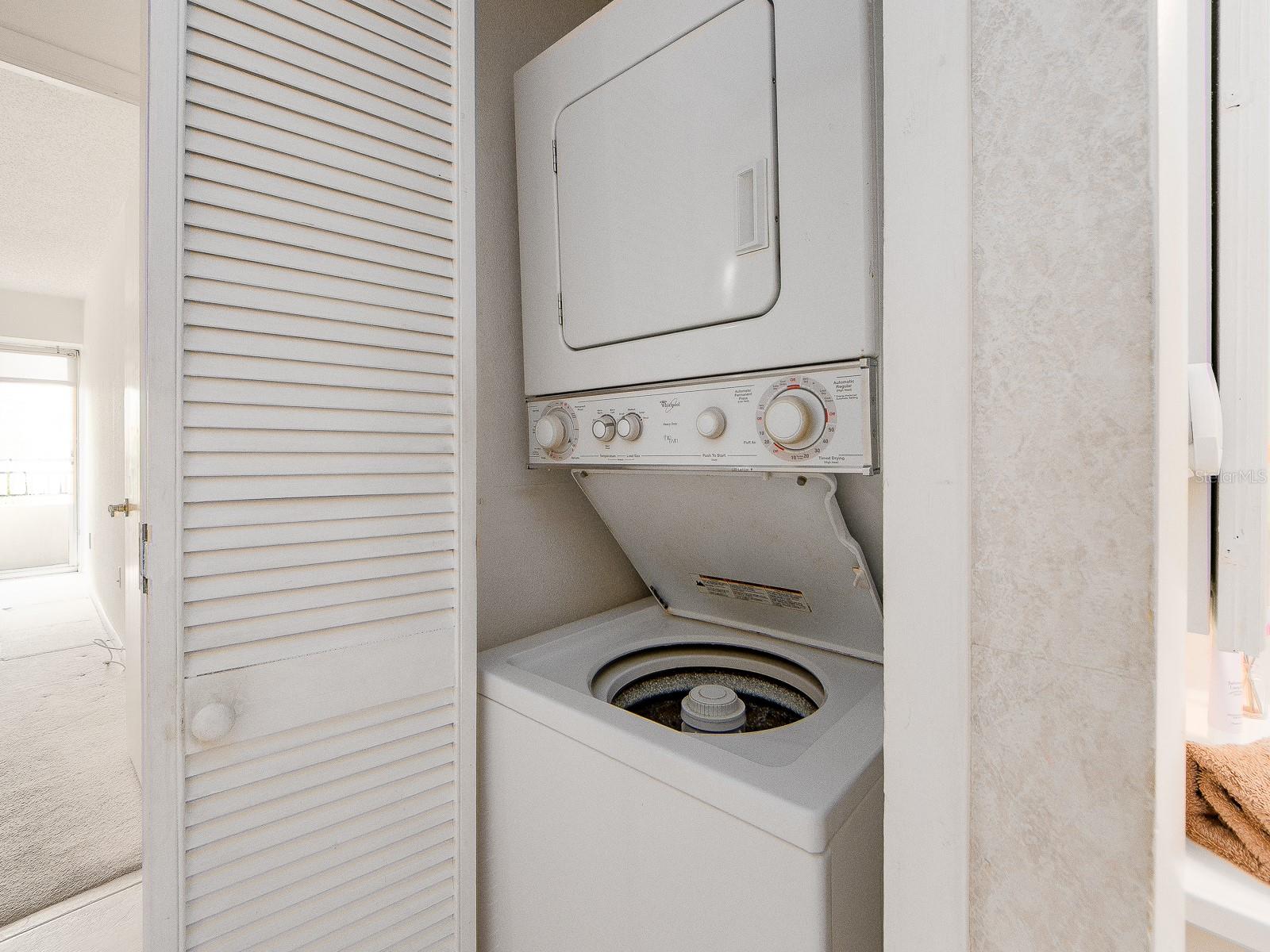 Washer and dryer in Primary bedroom