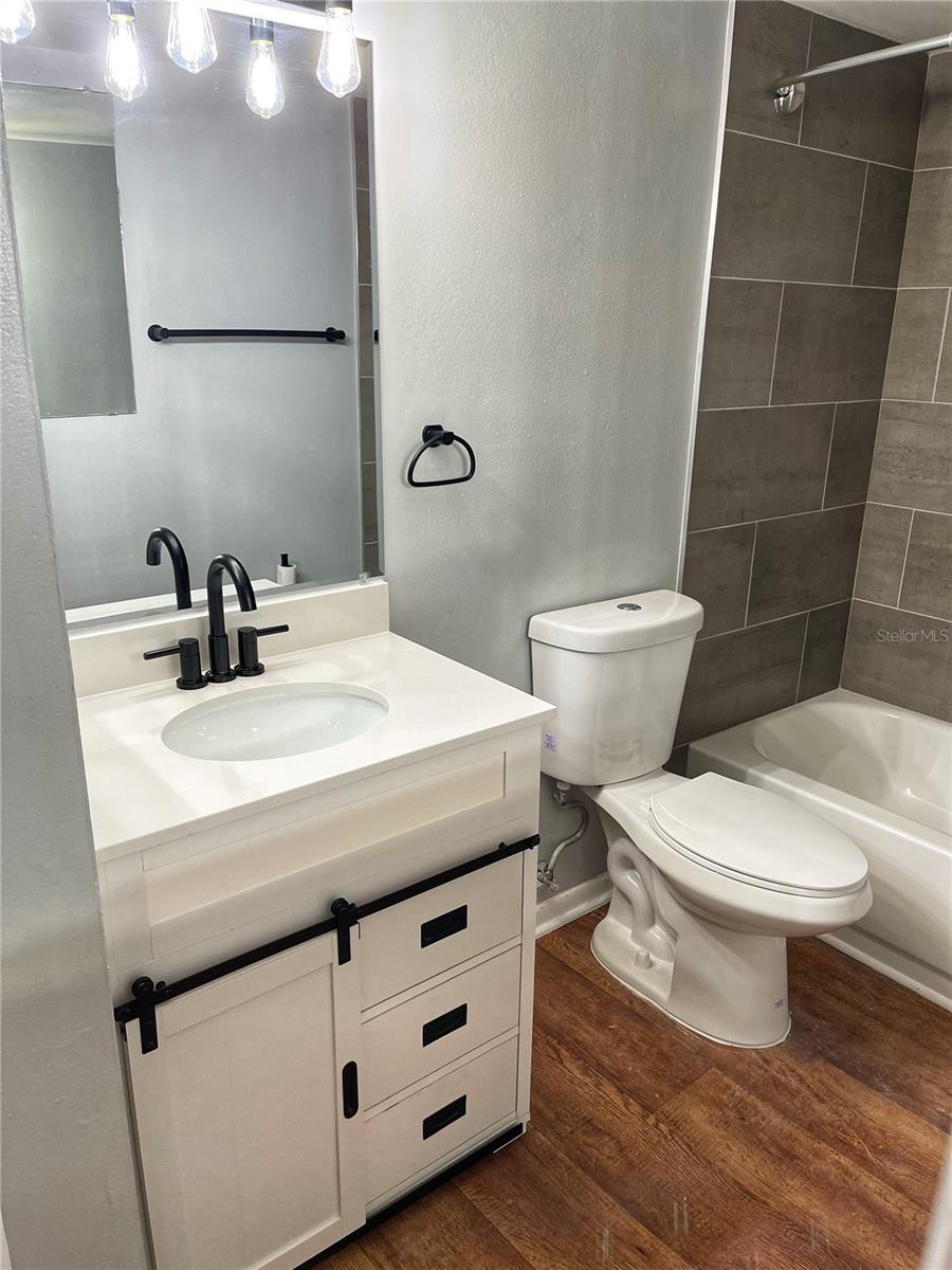 Bath with new cabinet