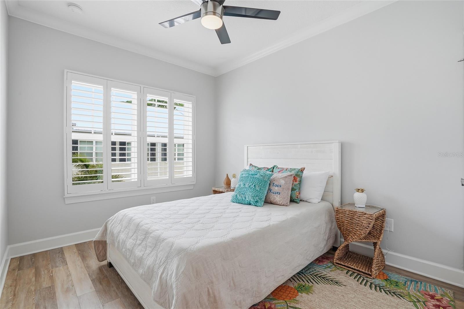 Well-sized secondary bedrooms for guests or workspace