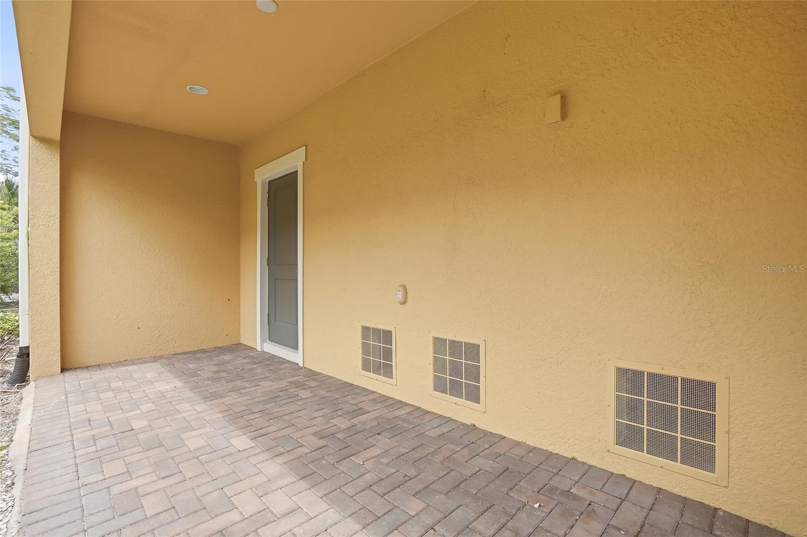 Spacious patio on the ground level
