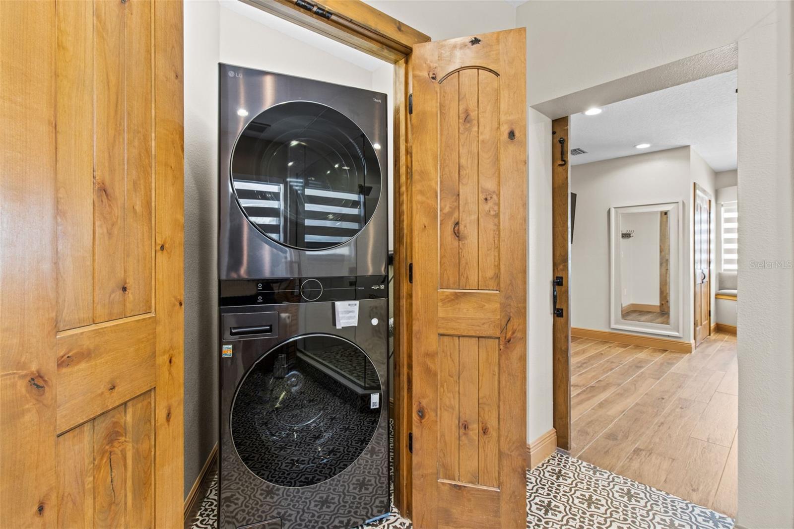 Washer and Dryer in Master Bath