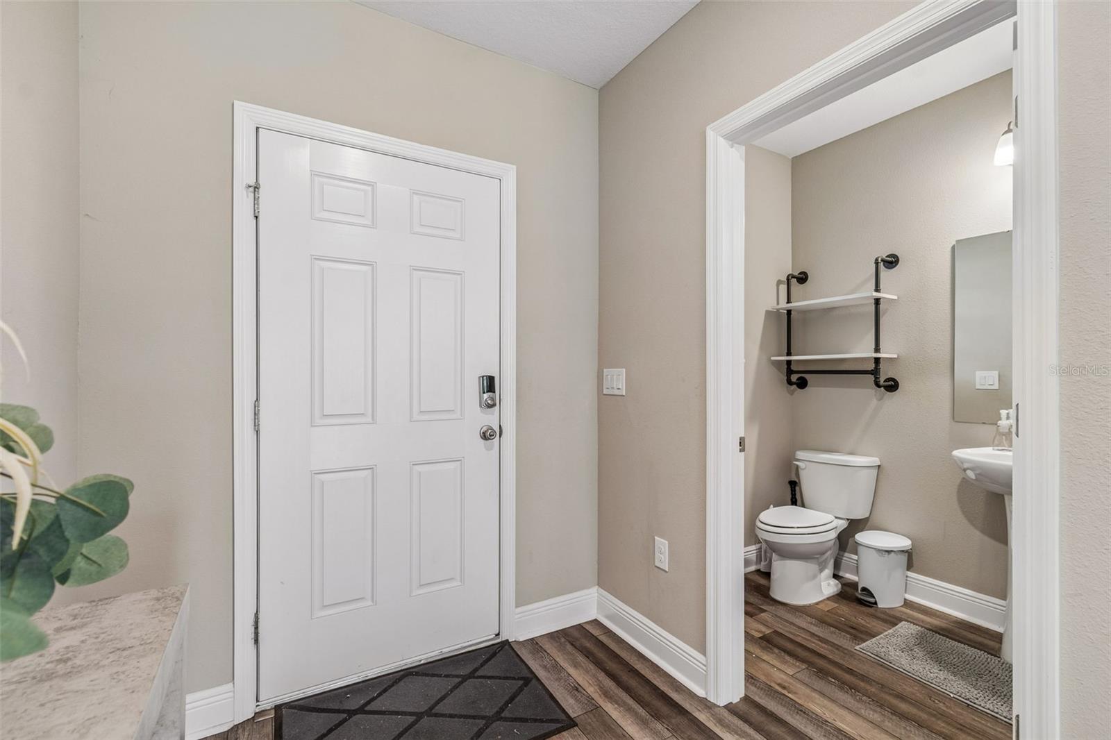 View to the front door