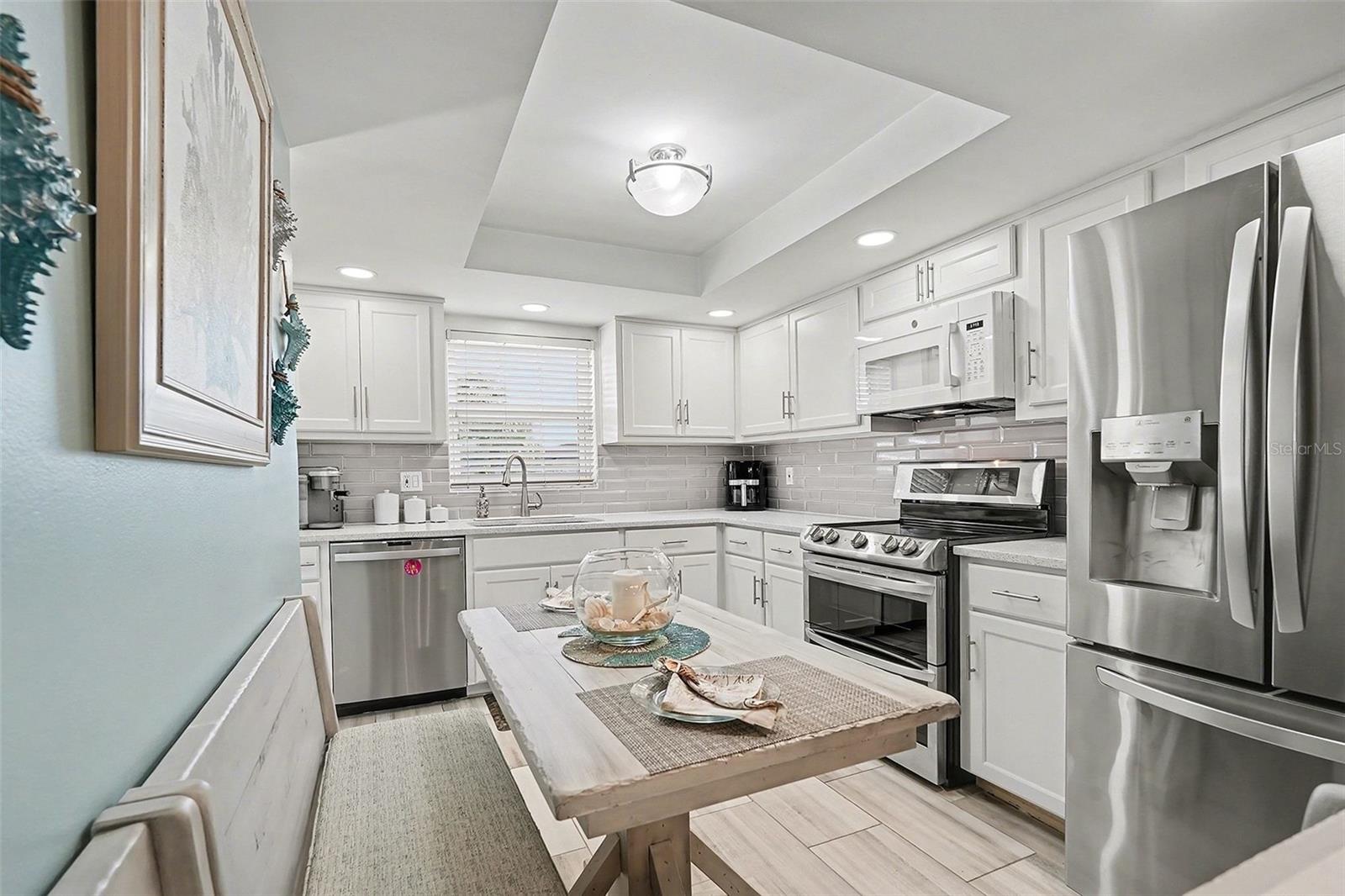 Kitchen with custom breakfast nook