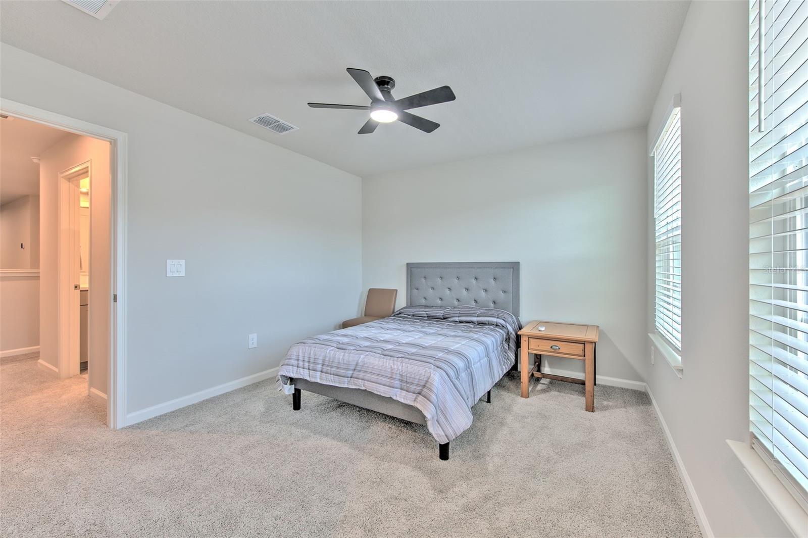 Bedroom 3 with Ceiling Fan & Walk-in Closet