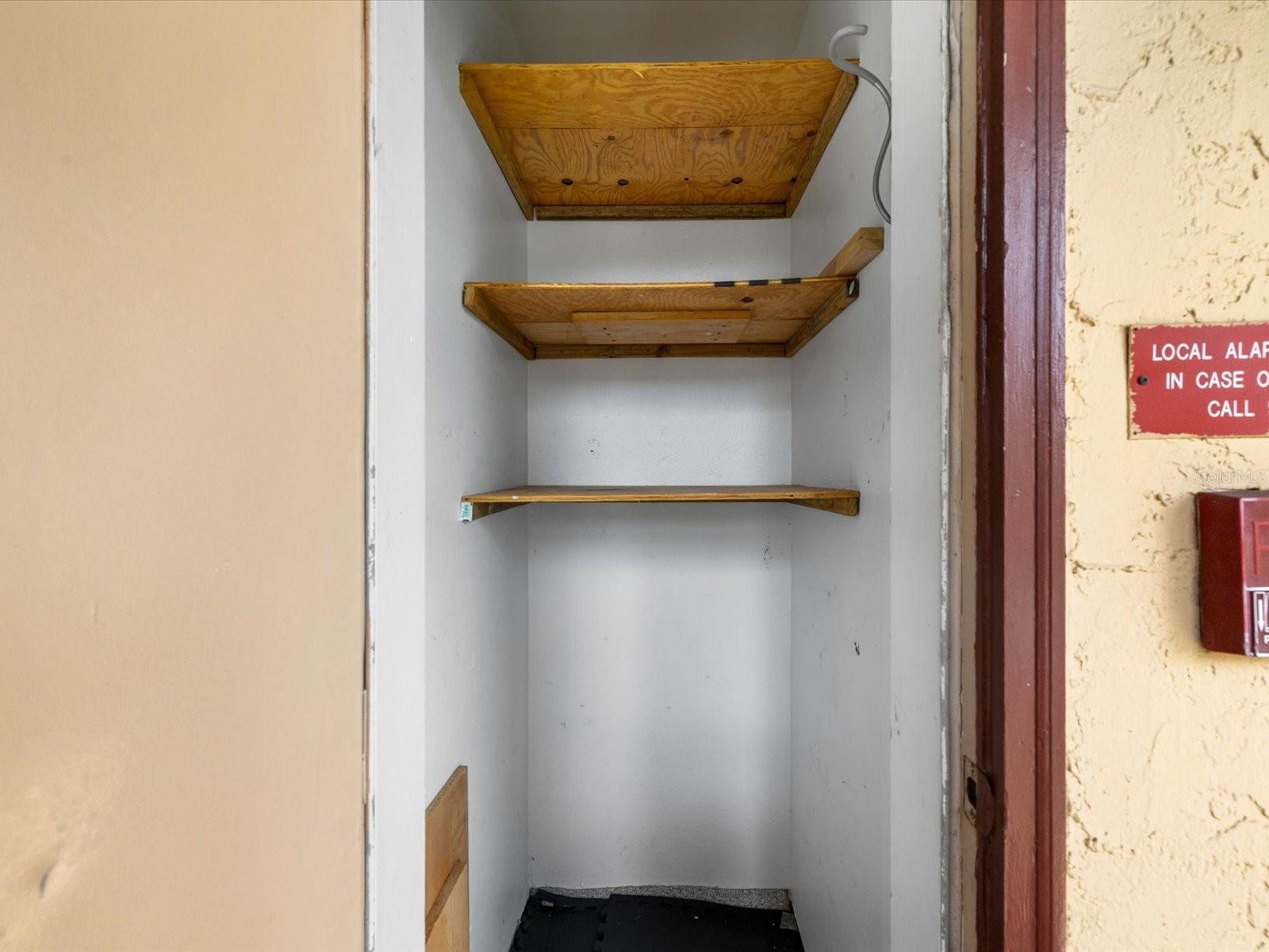 Private Keyed Storage Room for Personal Belongings
