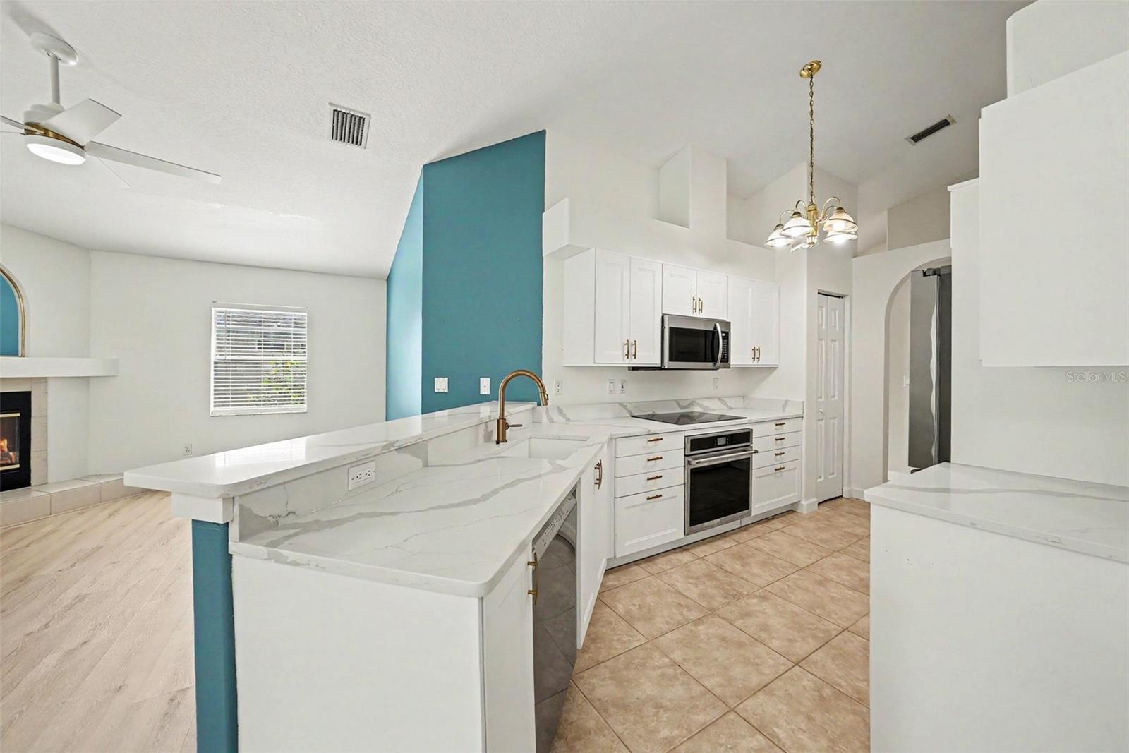 Beautiful quartz counters