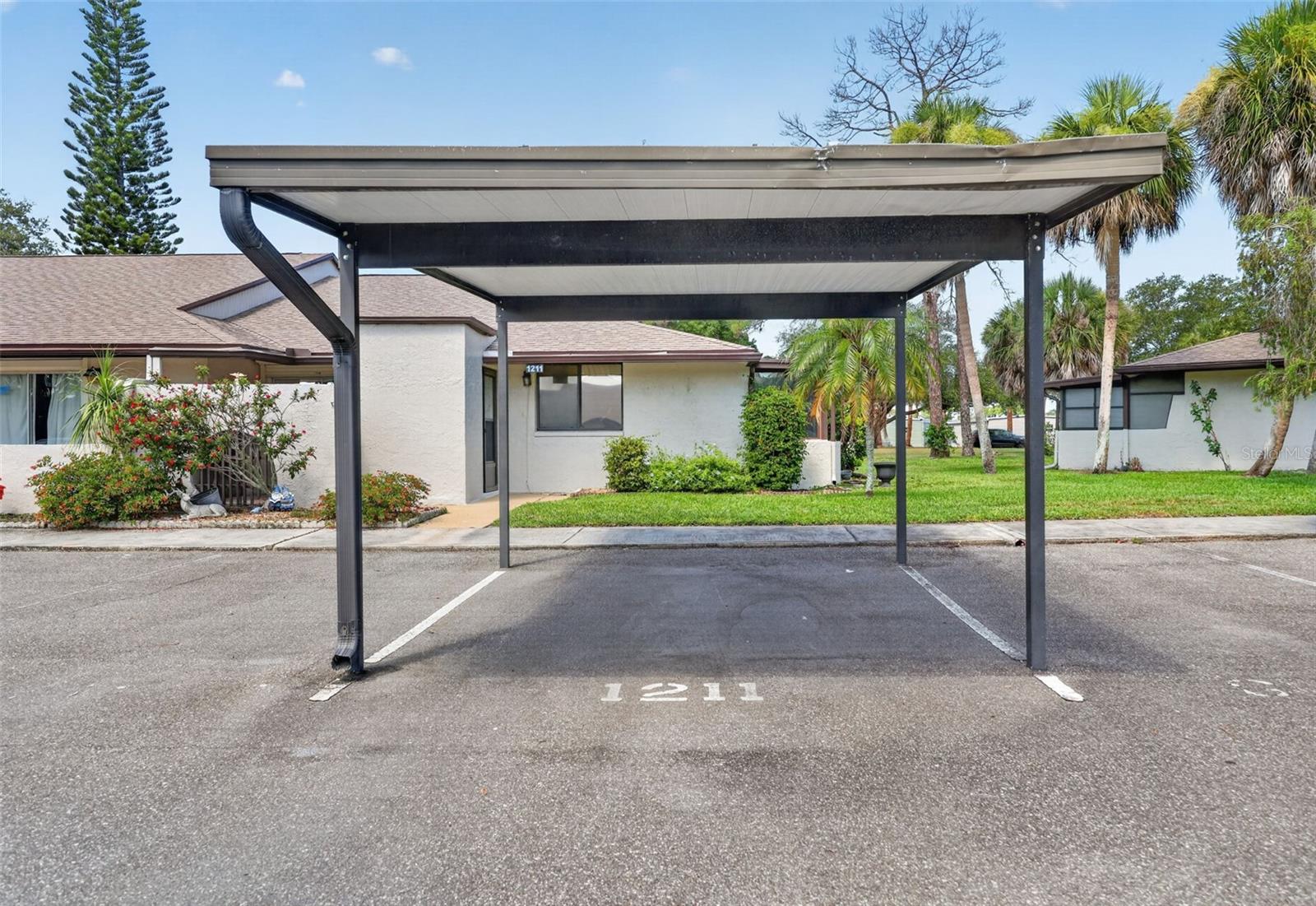 Your carport in right in front of your entrance