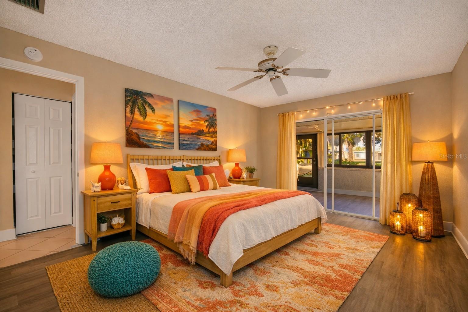 Primary bedroom, Vitrually staged