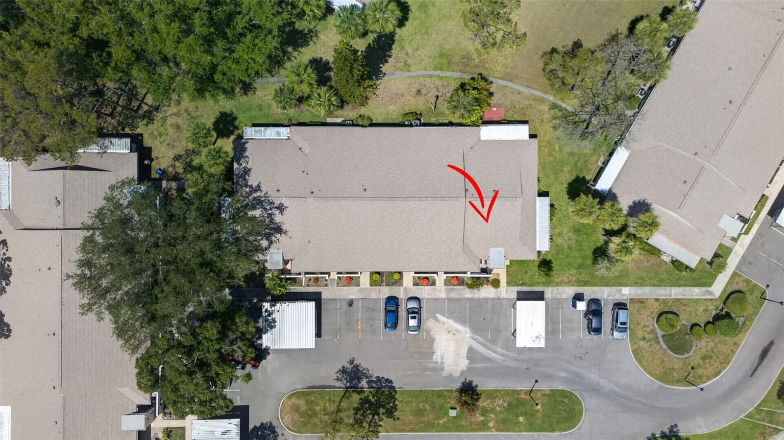 Aerial view of the property