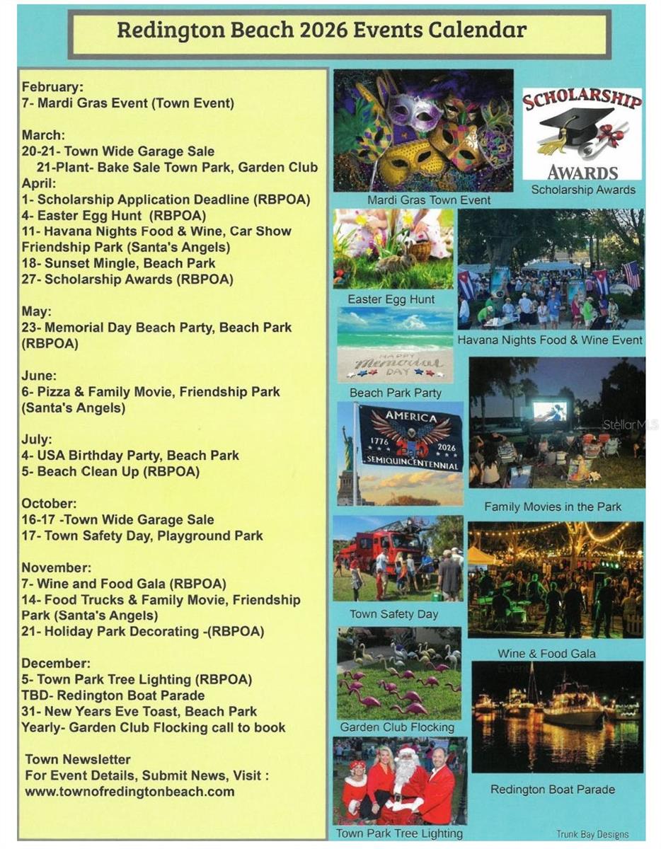 Redington Beach Town Events Calendar