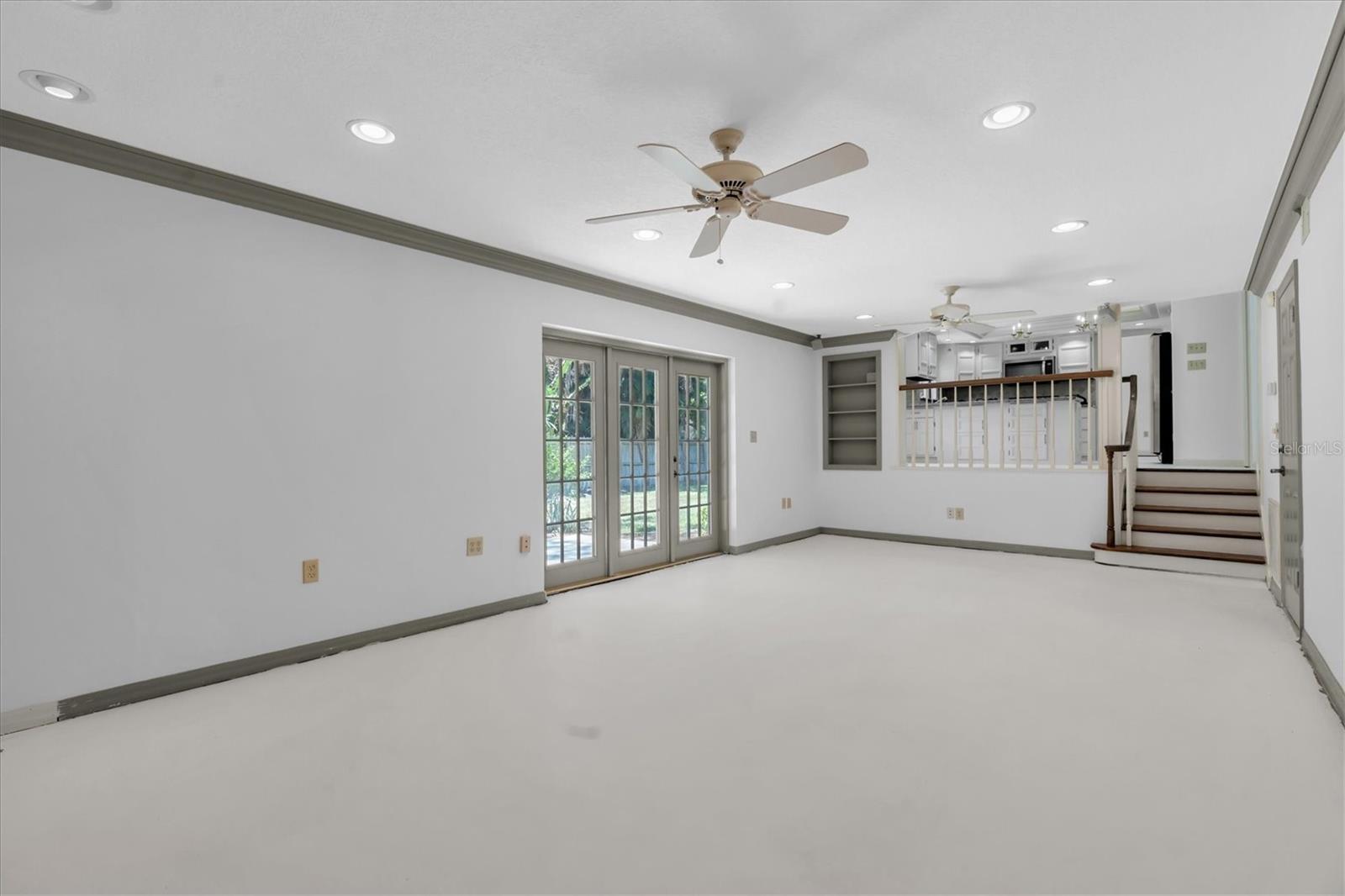 Family room looking at Kitchen