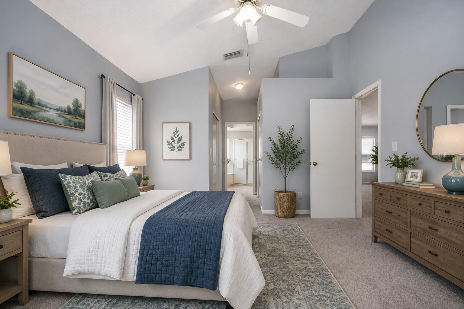 Staged Primary Bedroom